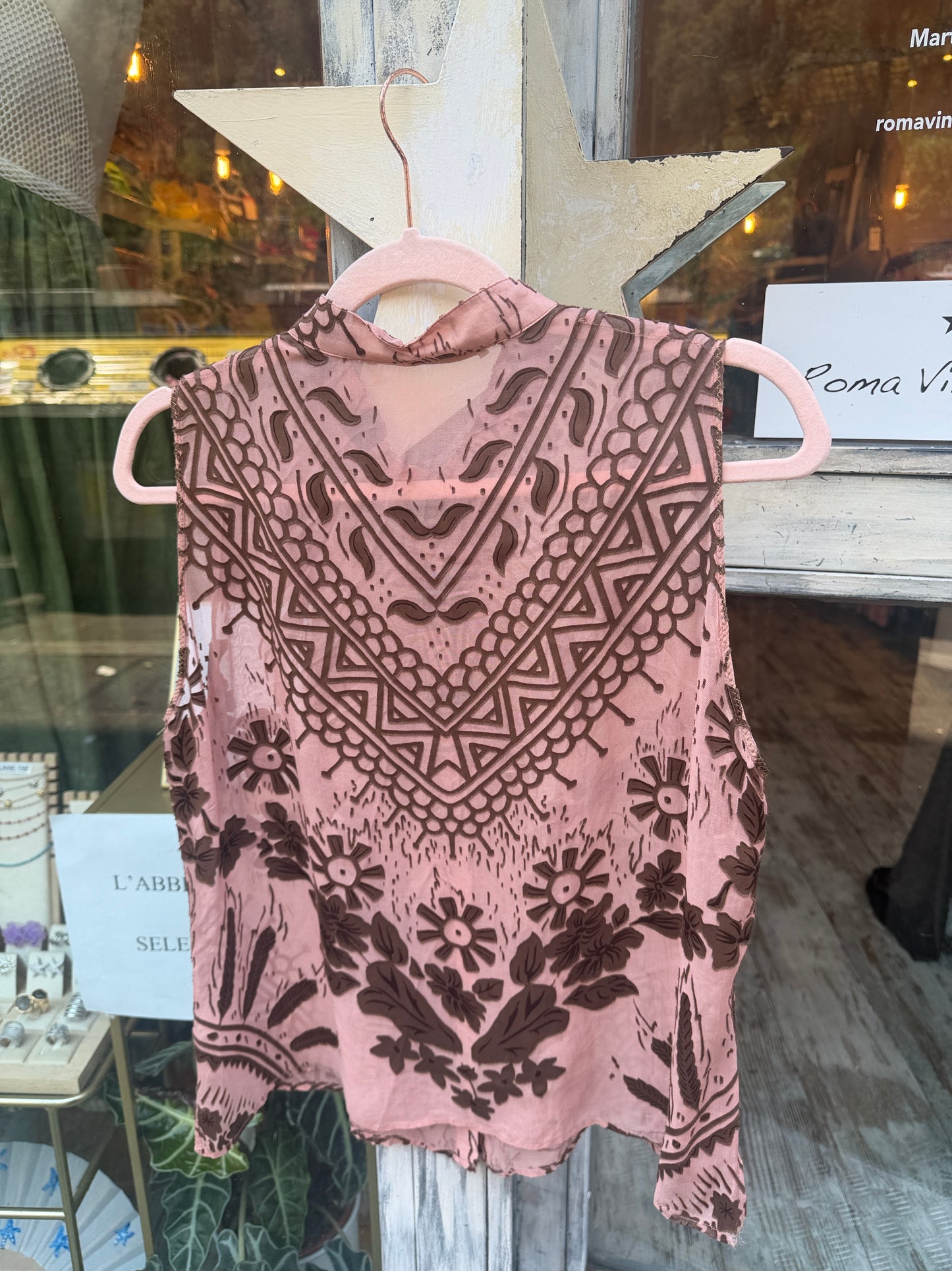CAMICIA CLASS ROBERTO CAVALLI ROSA E MARRONE