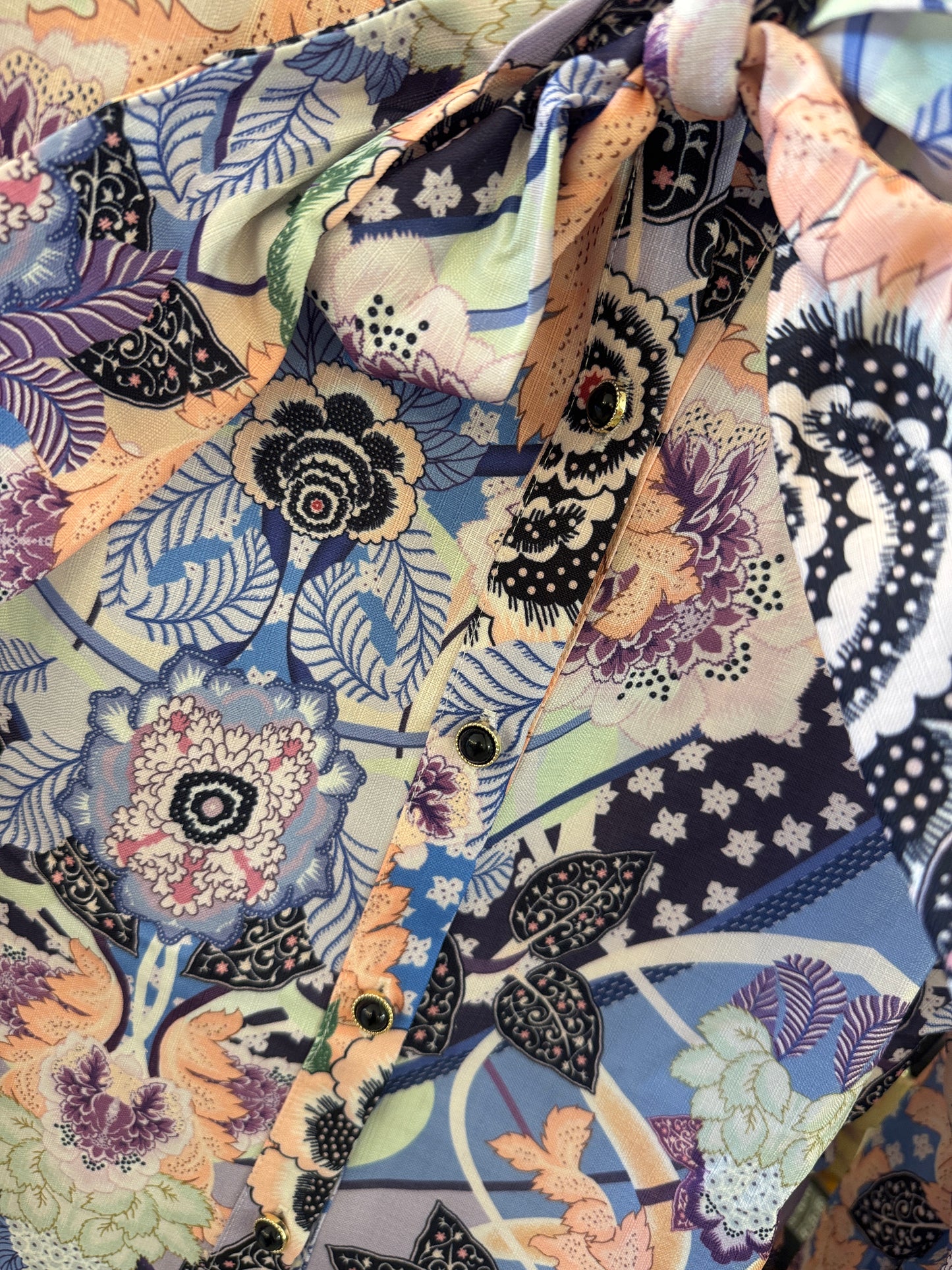 CAMICIA FANTASIA VIOLA CON FIOCCO