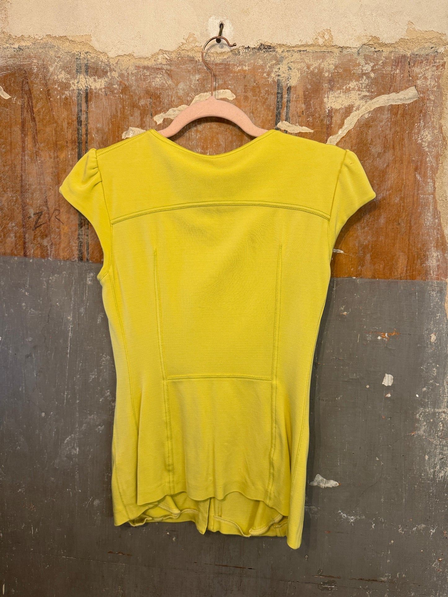 NEW COLLECTION - CAMICIA PIANURA STUDIO LYCRA GIALLO FLUO