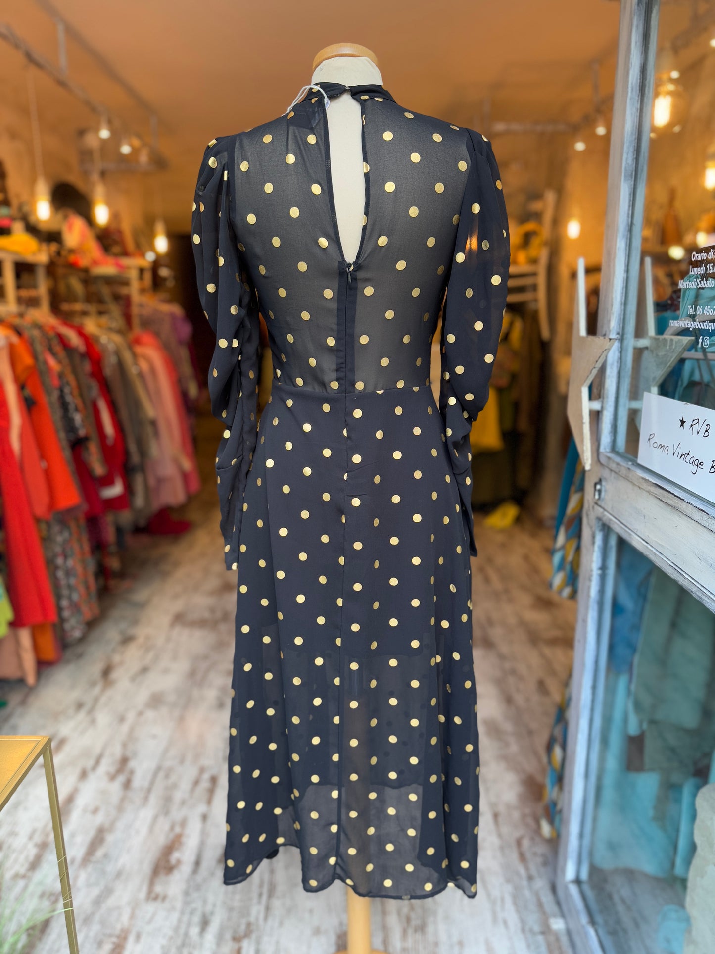 ABITO MIDÌ MARIUCCIA MILANO NERO POIS ORO