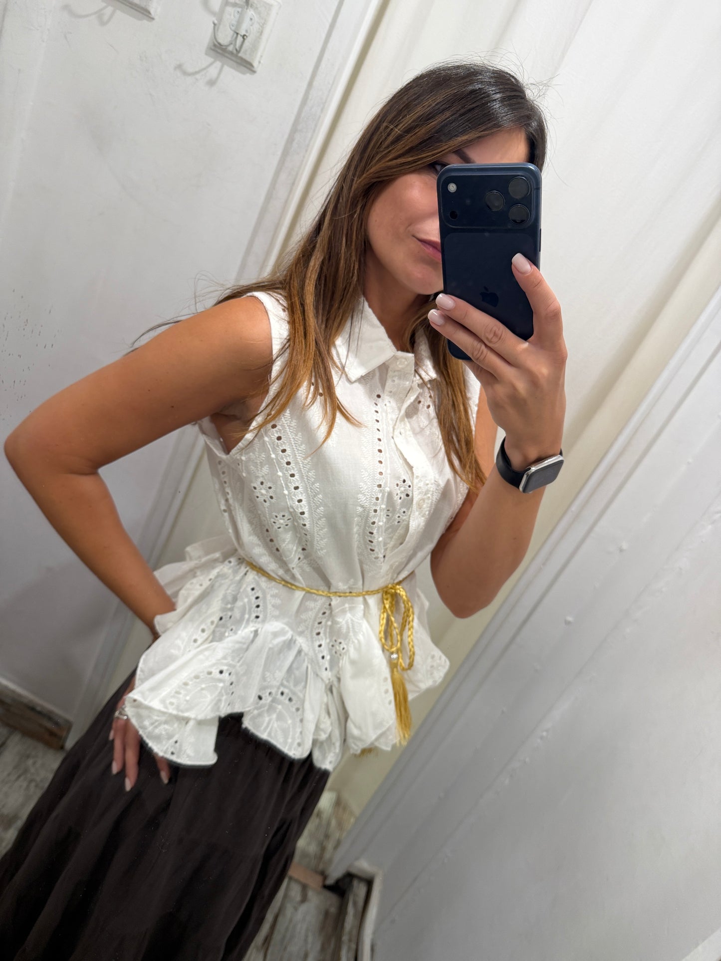 CAMICIA SANGALLO BIANCO VOLANT