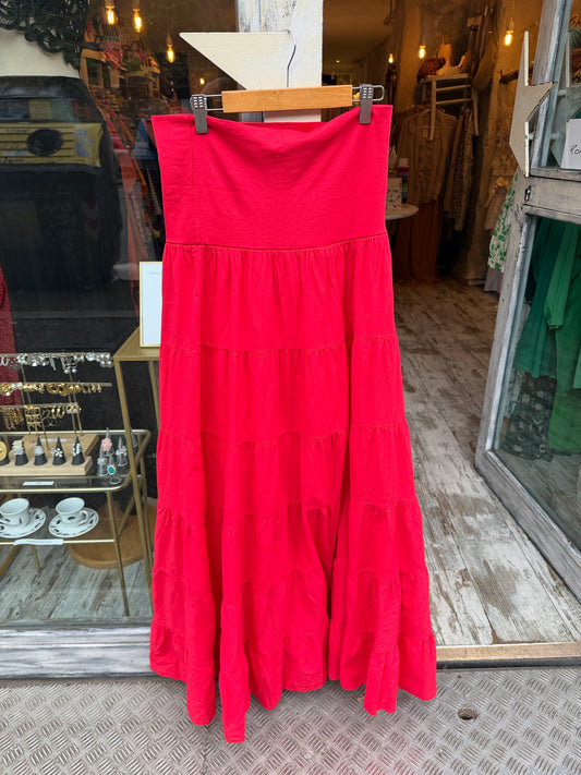 NEW COLLECTION - GONNA LUNGA FASCIA ROSSO