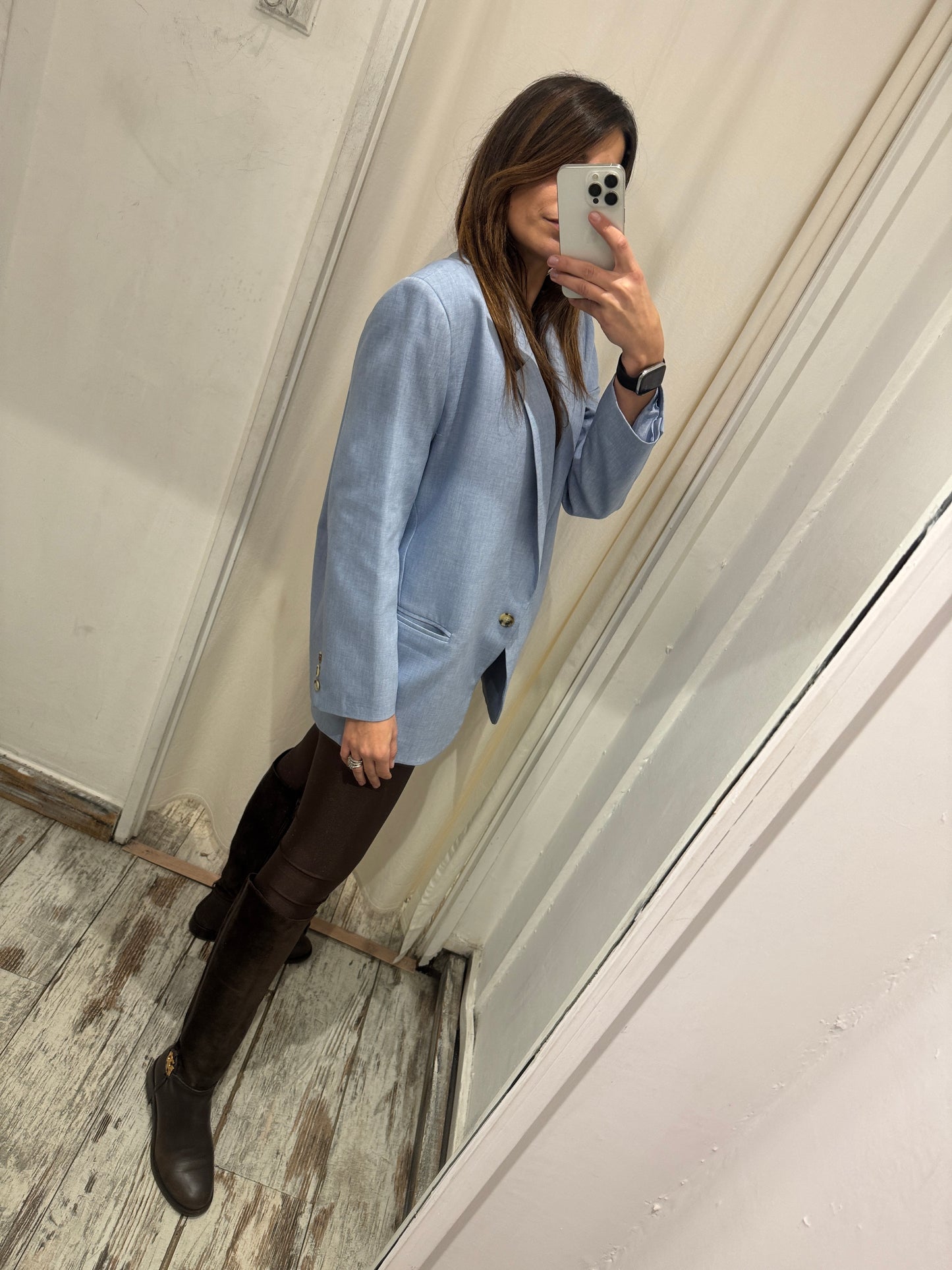 NEW COLLECTION - BLAZER OVER VICOLO CELESTE