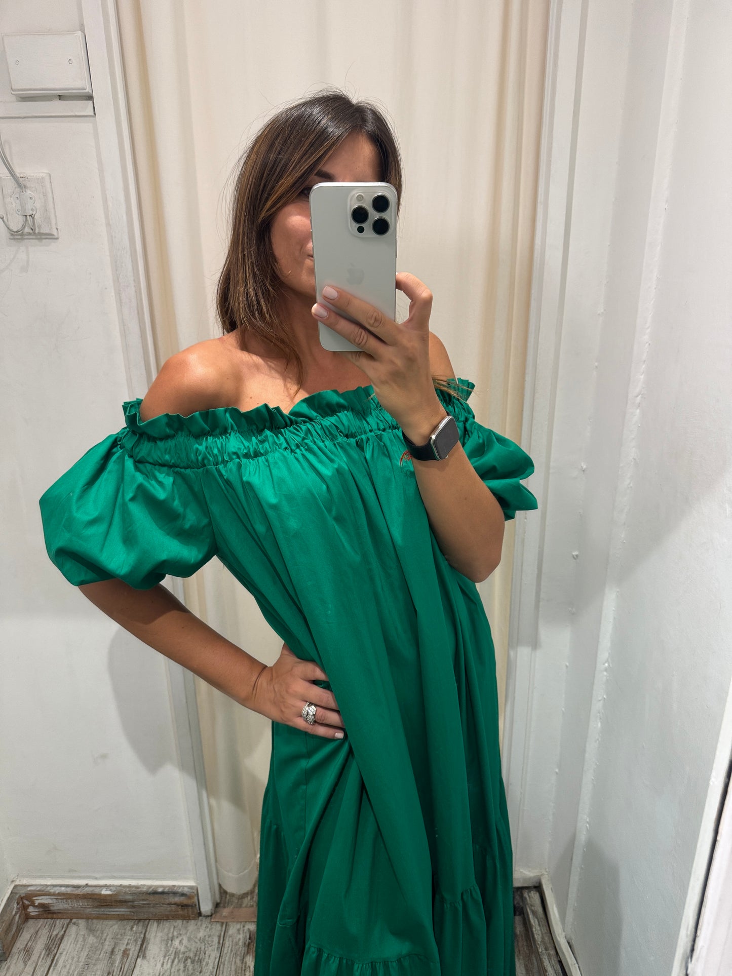 ABITO LONGUETTE SCOLLO BARCA VERDE