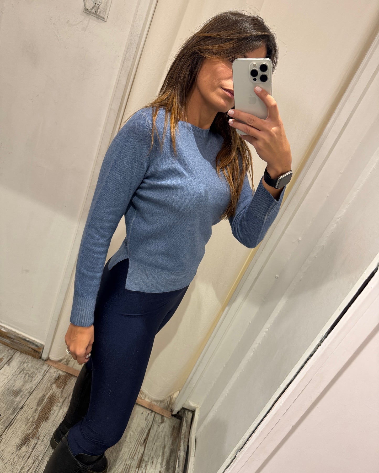 MAGLIA BASE CELESTE