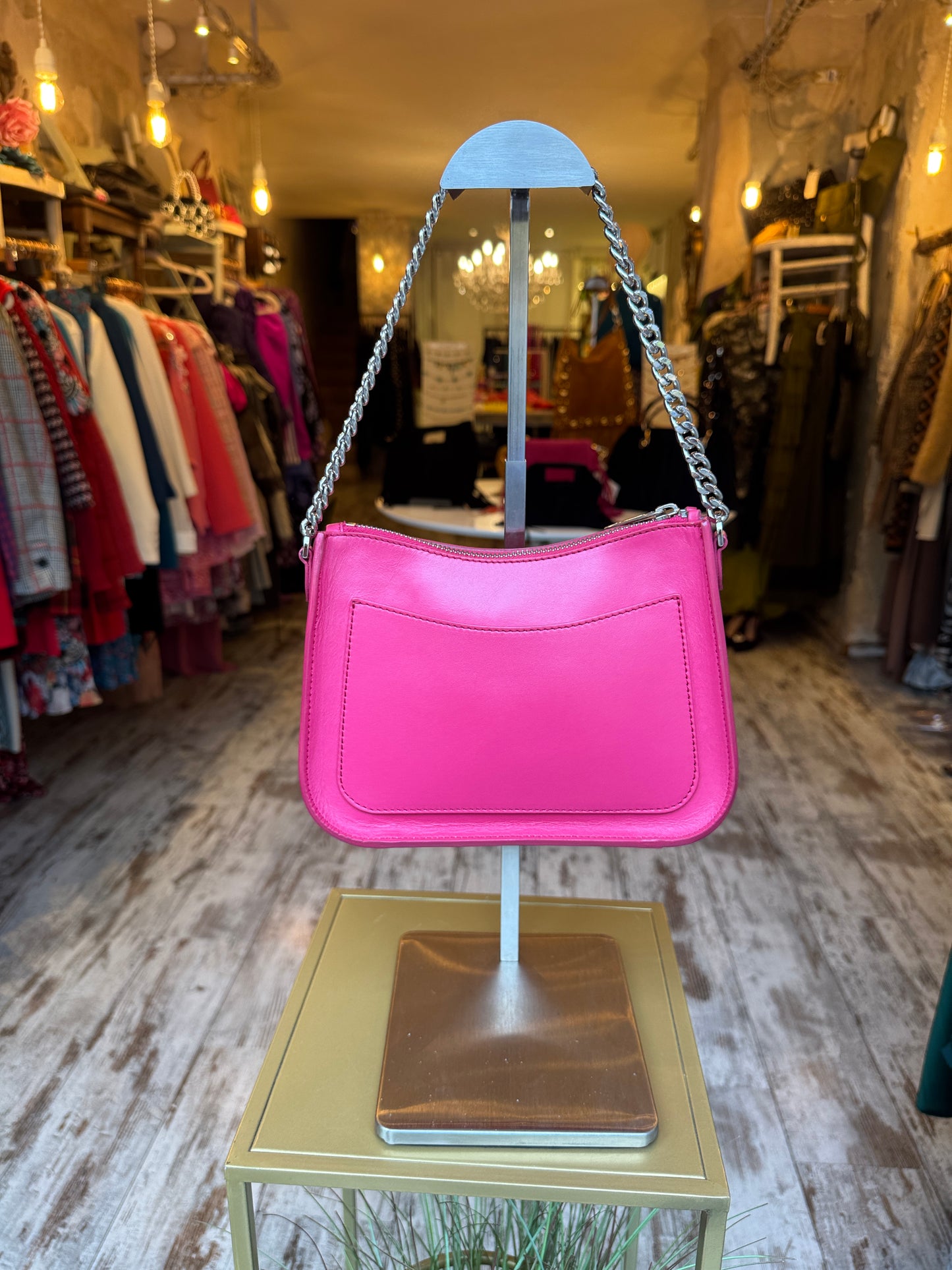BORSA ORCIANI NEW MOON VANITY PELLE FUCSIA