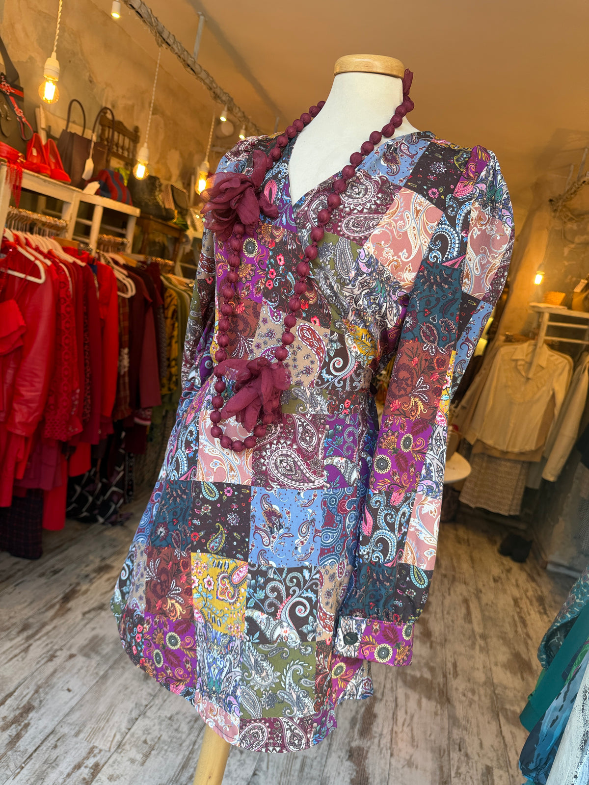 ABITO A PORTAFOGLIO PATCHWORK