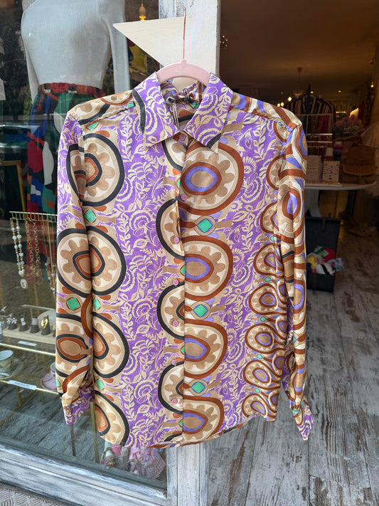 NEW COLLECTION - CAMICIA MALIPARMI SETA MULTICOLORE
