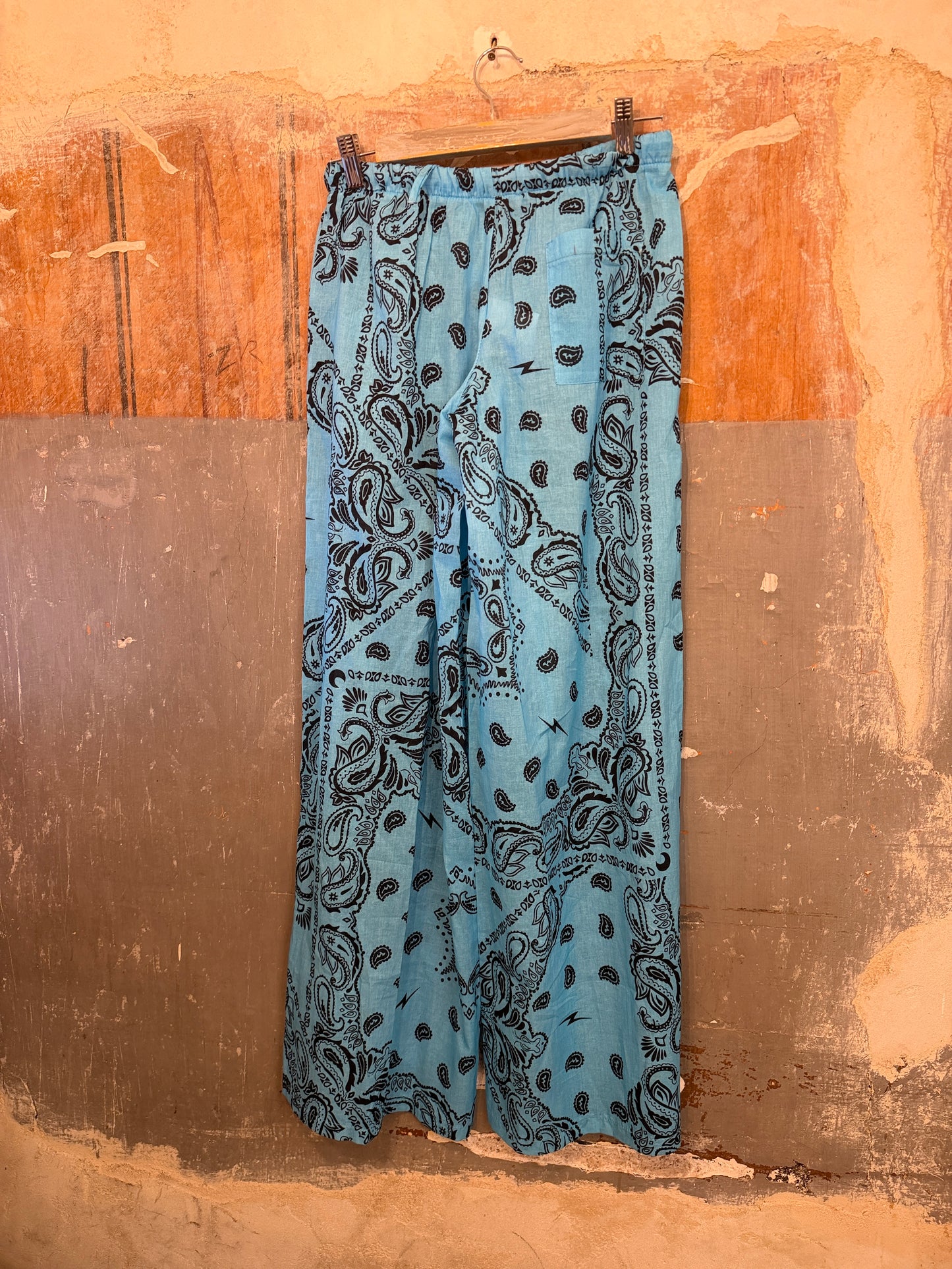PANTALONE BANDANA TURCHESE