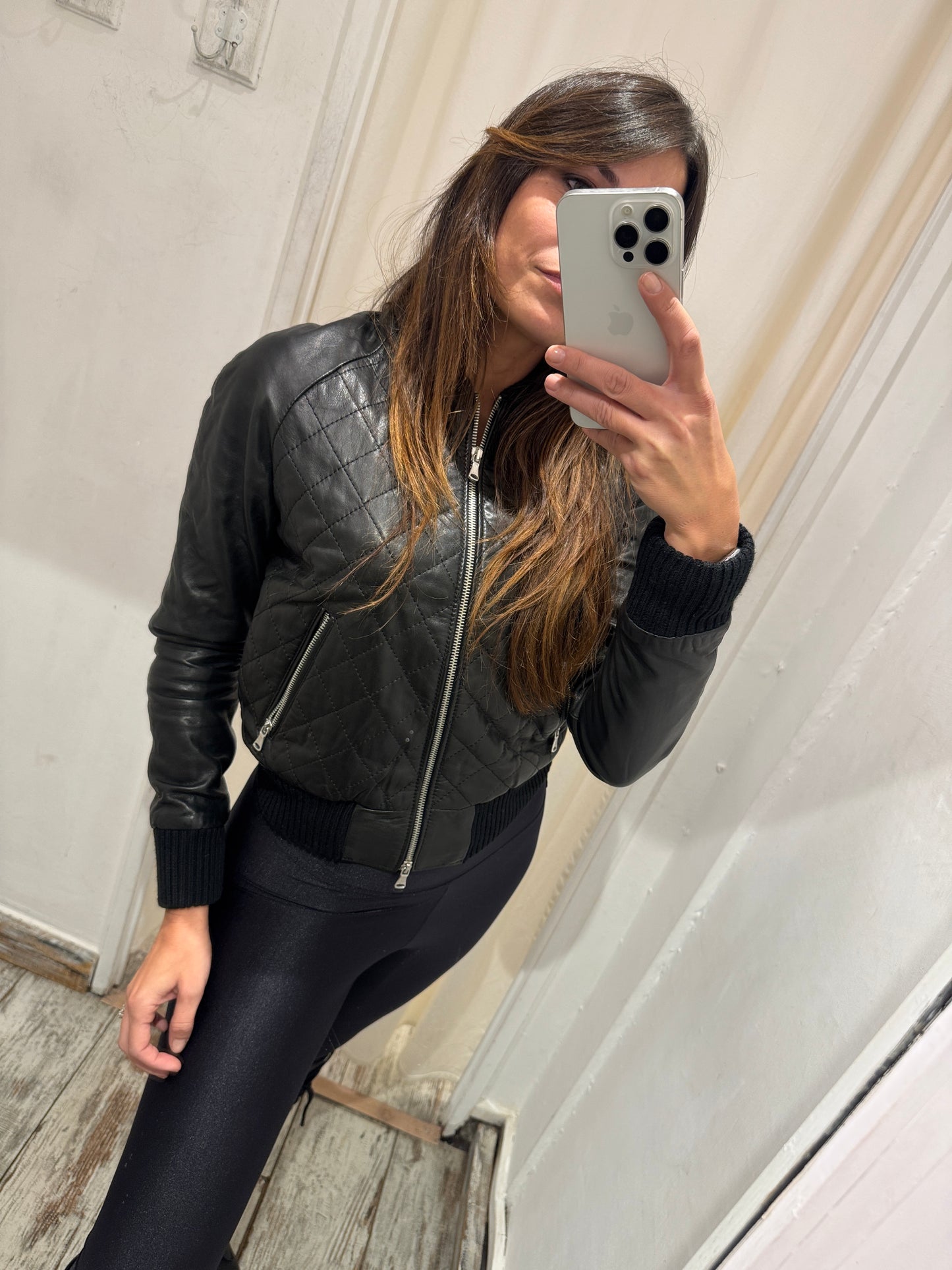 BOMBER GOLDCASE PELLE NERO