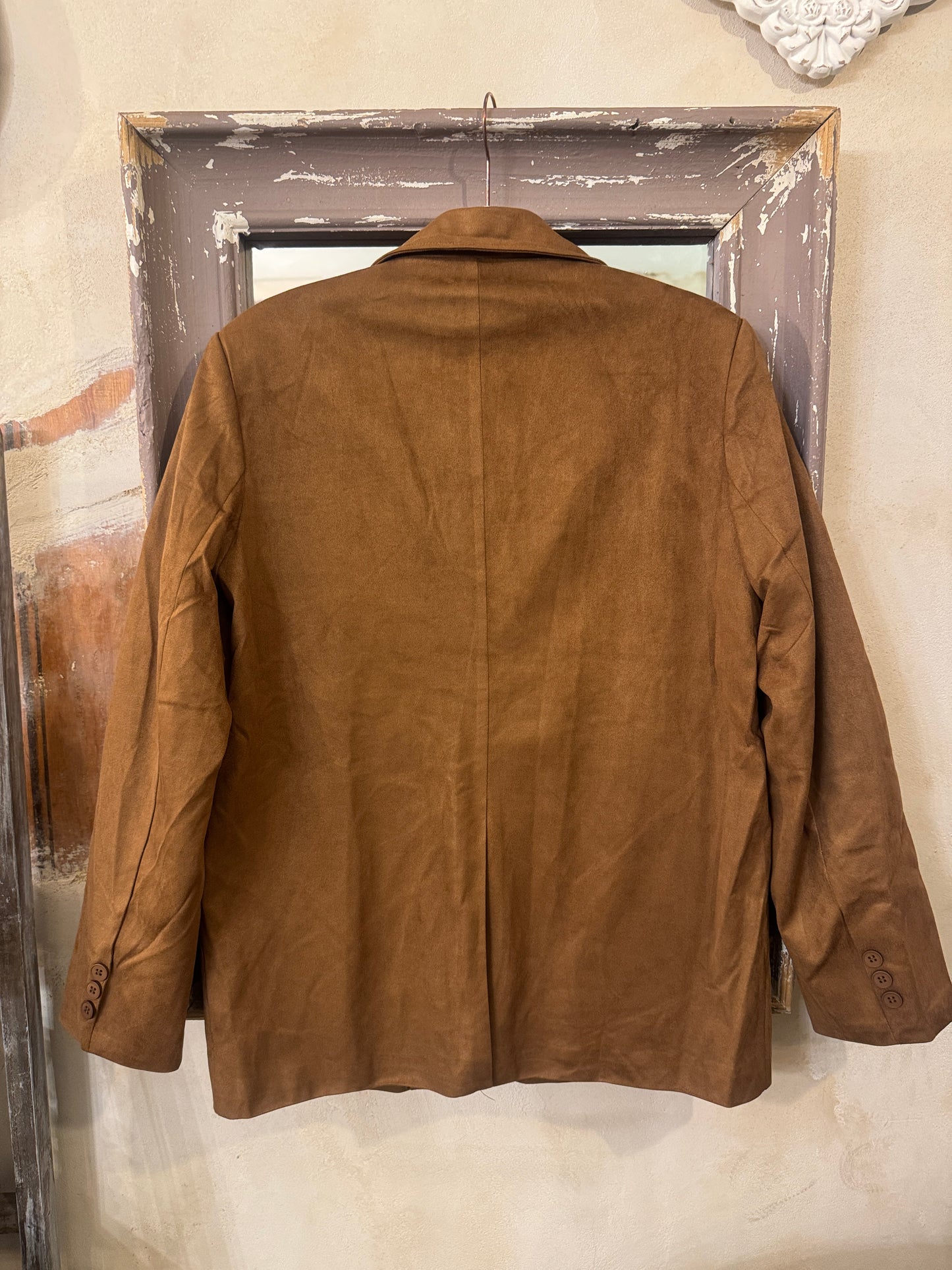 BLAZER OVER SUEDE MARRONE