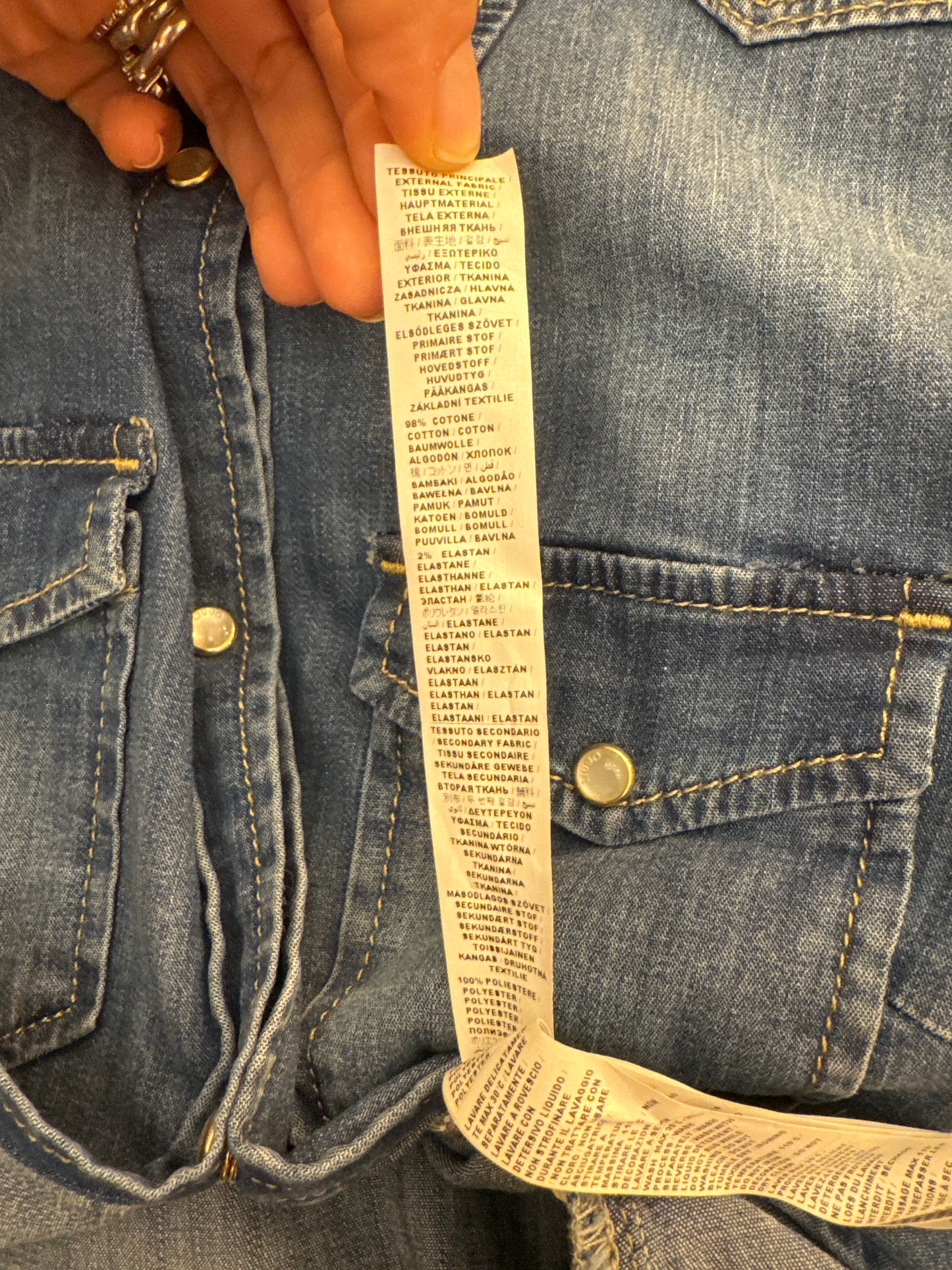 CAMICIA LIU•JO DENIM CON MANICA PLISSÈ