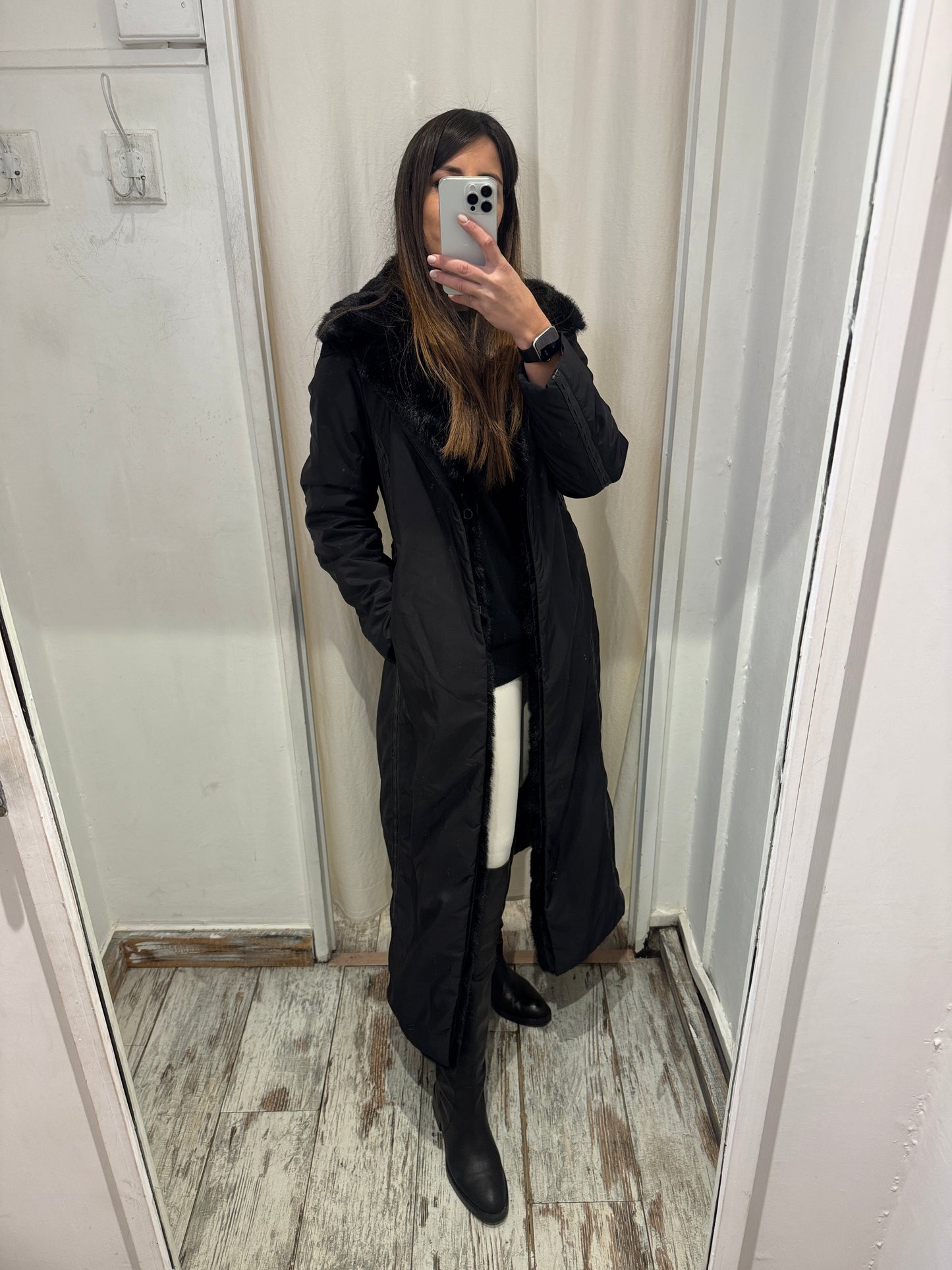 CAPPOTTO IN NYLON ERMANNO SCERVINO NERO