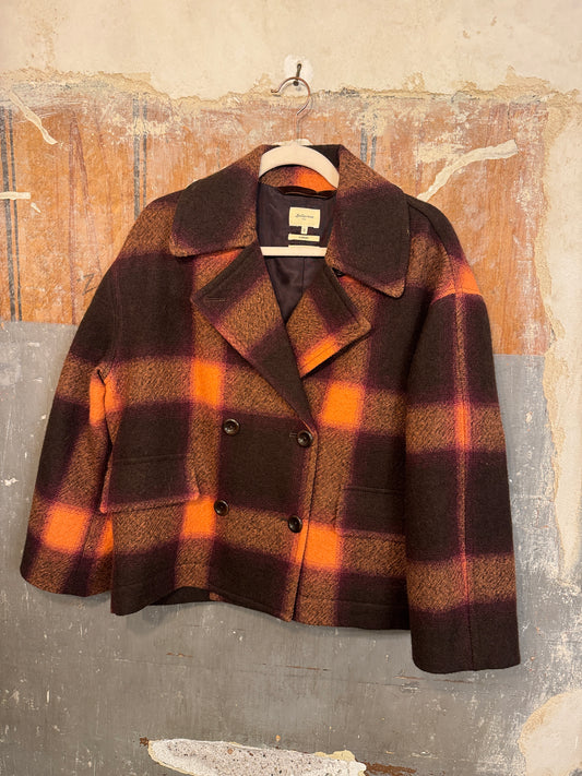 CAPPOTTO CORTO OVER BELLEROSE MARRONE E ARANCIO