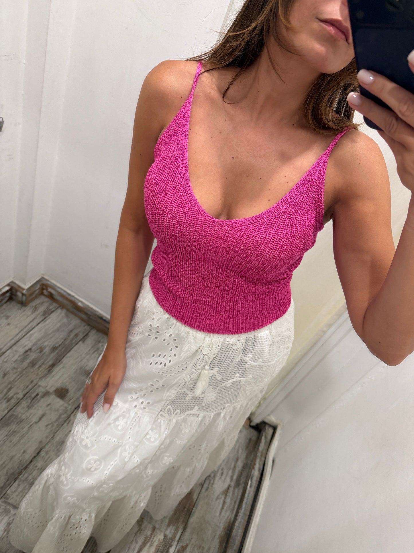 TOP CROP FUCSIA
