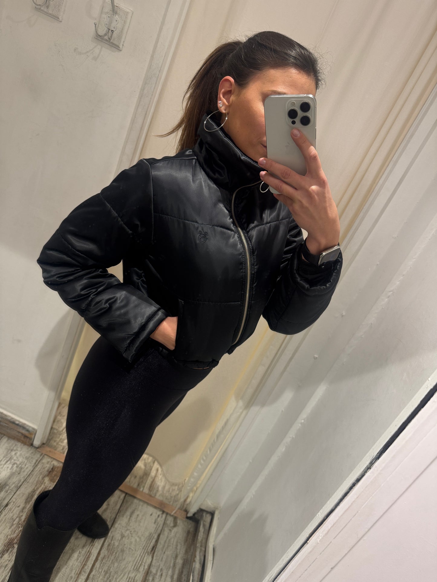 PIUMINO CROP CONVERSE NERO