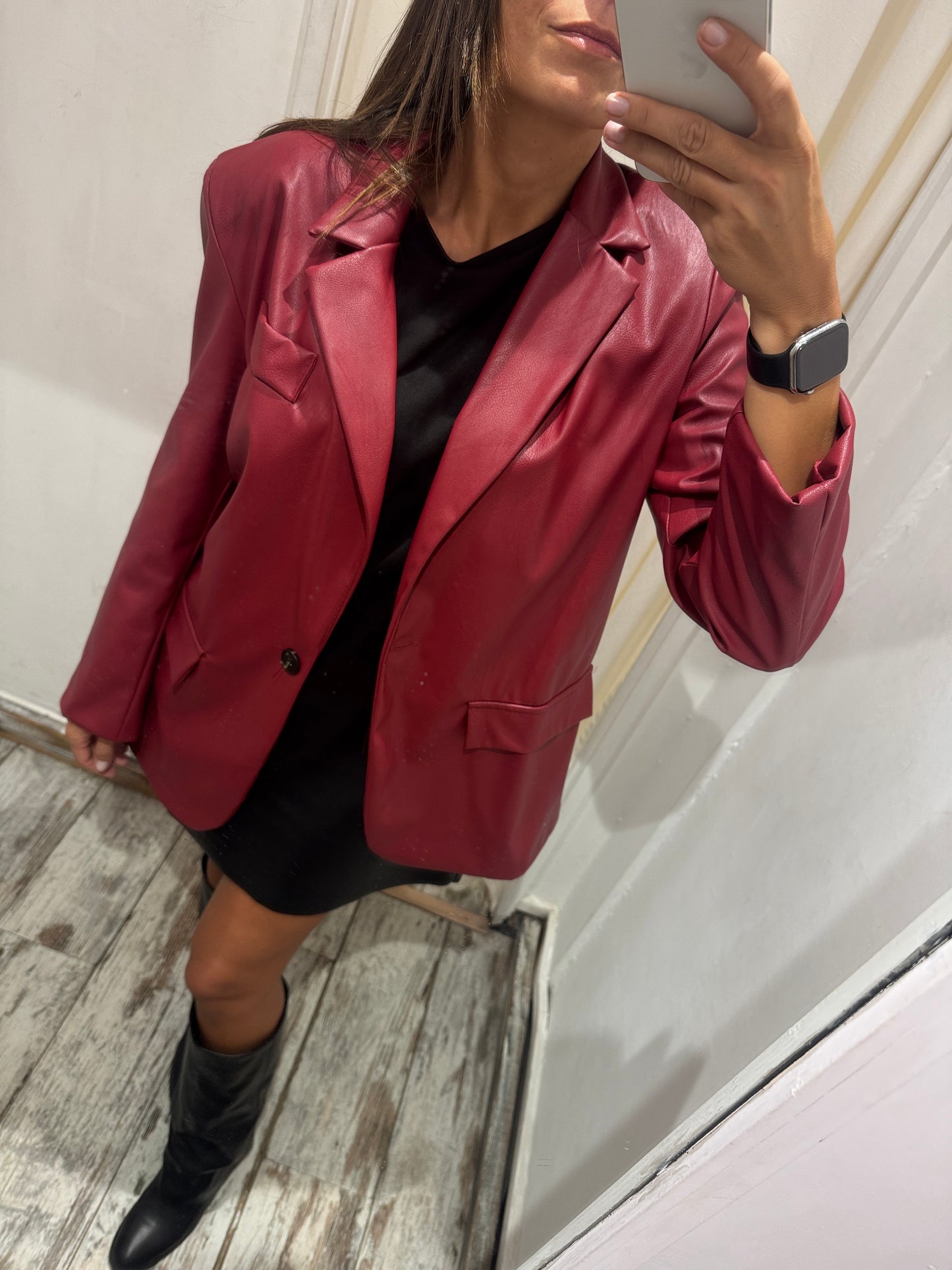 BLAZER OVER ECOPELLE BORDEAUX