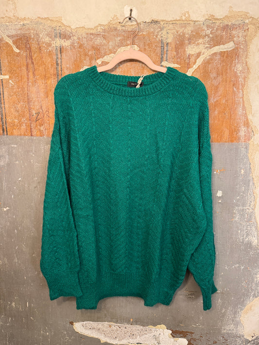 MAGLIA OVER VERDE SMERALDO
