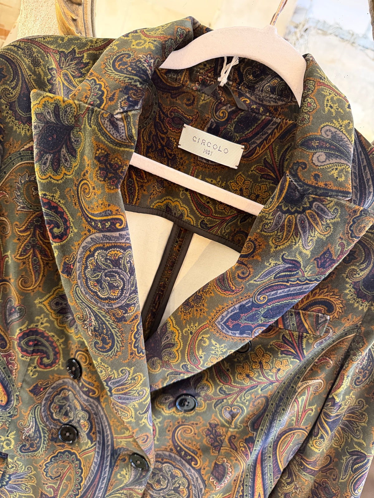 BLAZER CIRCOLO DAMASCATO VERDE MILITARE