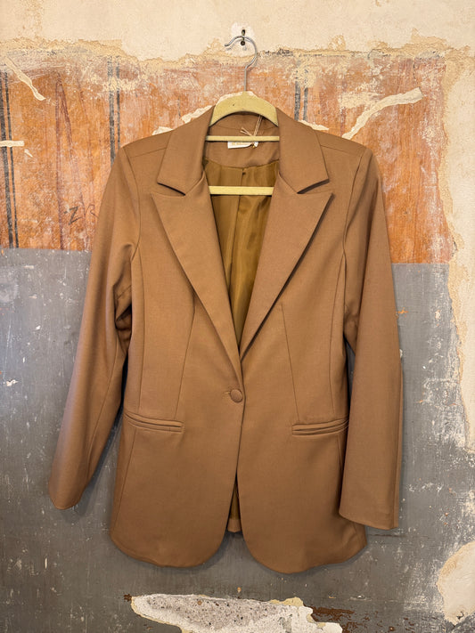 NEW COLLECTION - BLAZER LUNGO MONOPETTO CAMMELLO