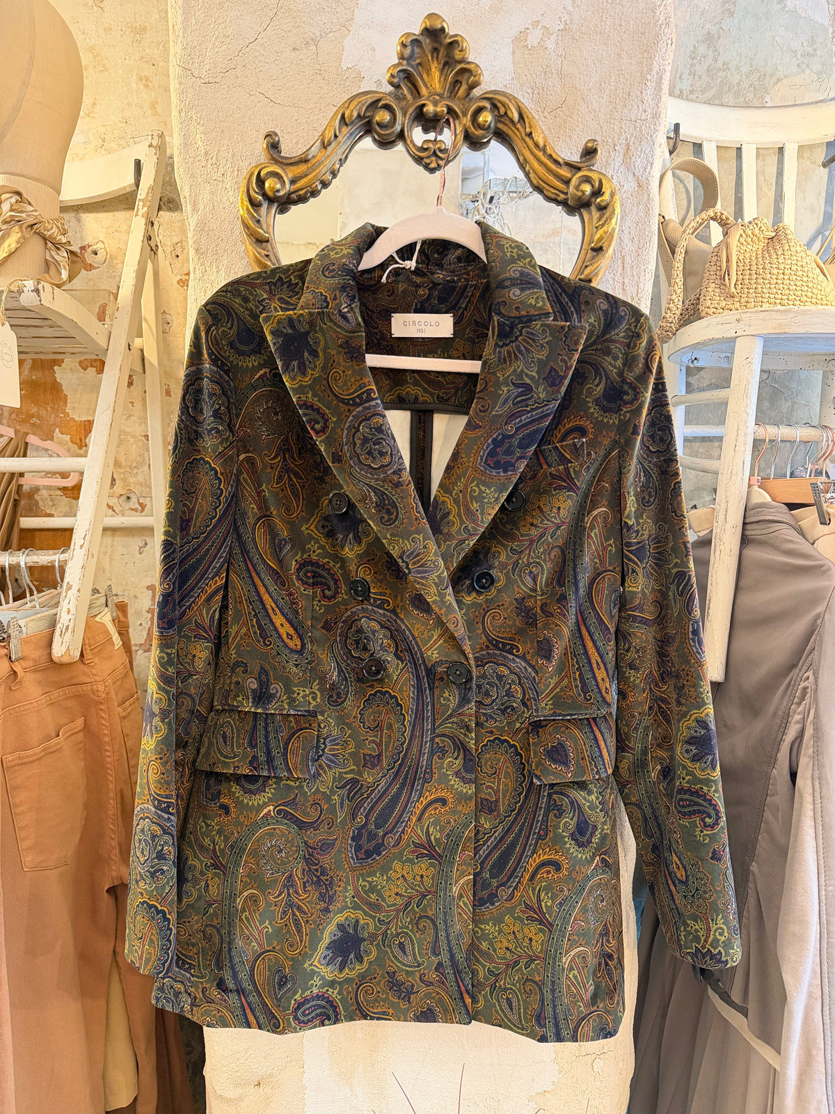 BLAZER CIRCOLO DAMASCATO VERDE MILITARE
