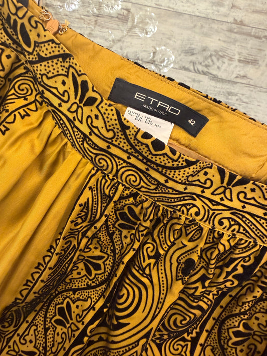 NEW COLLECTION - GONNA ETRO OCRA E NERO IN SETA