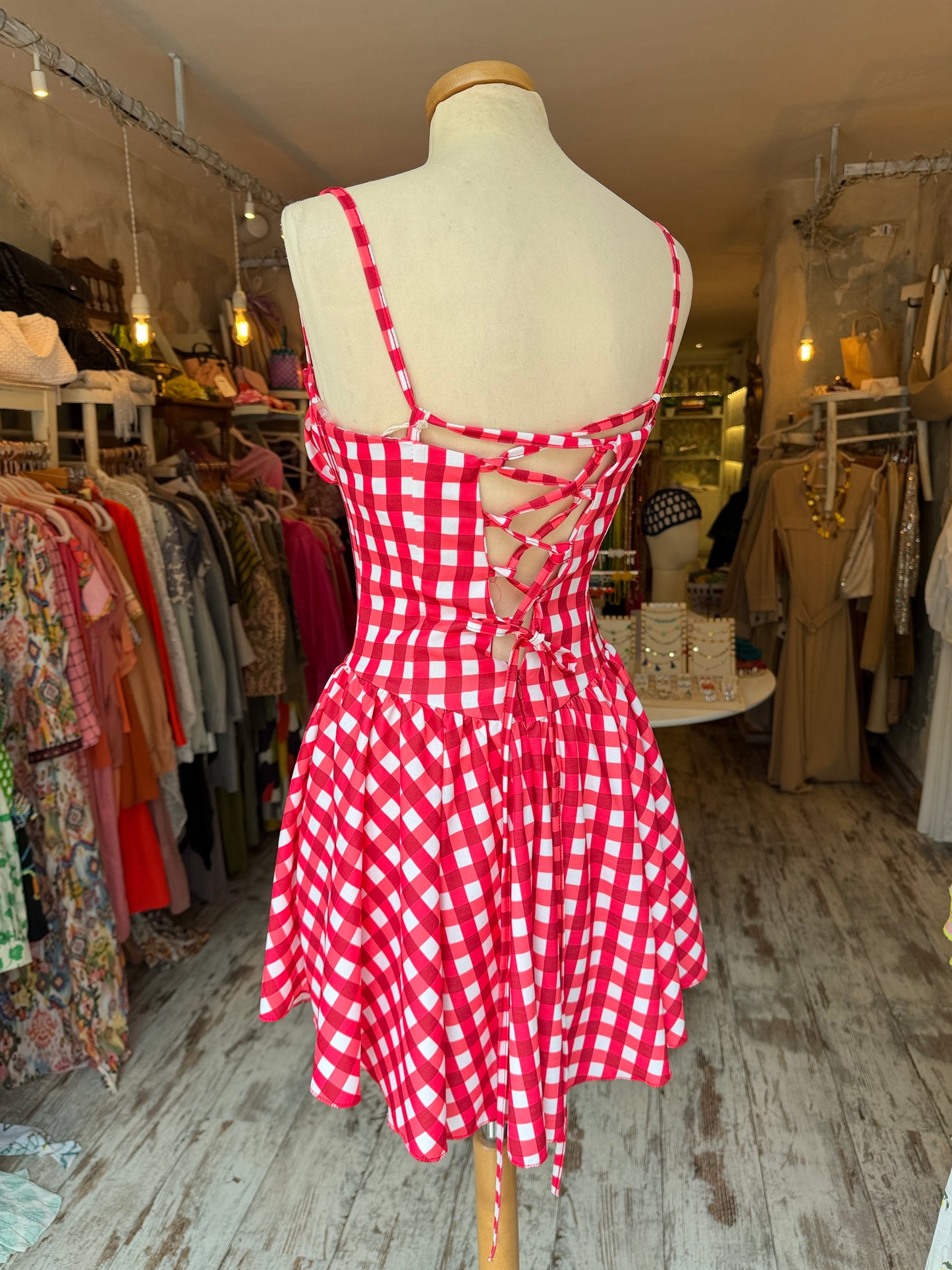 NEW COLLECTION - ABITO VICHY ROSSO