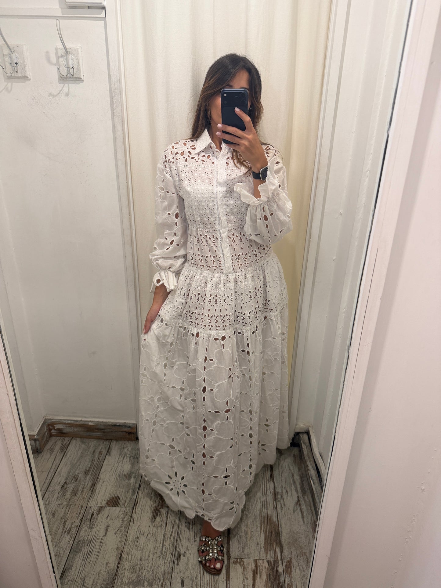 ABITO CHEMISIER ERMANNO SCERVINO SANGALLO BIANCO