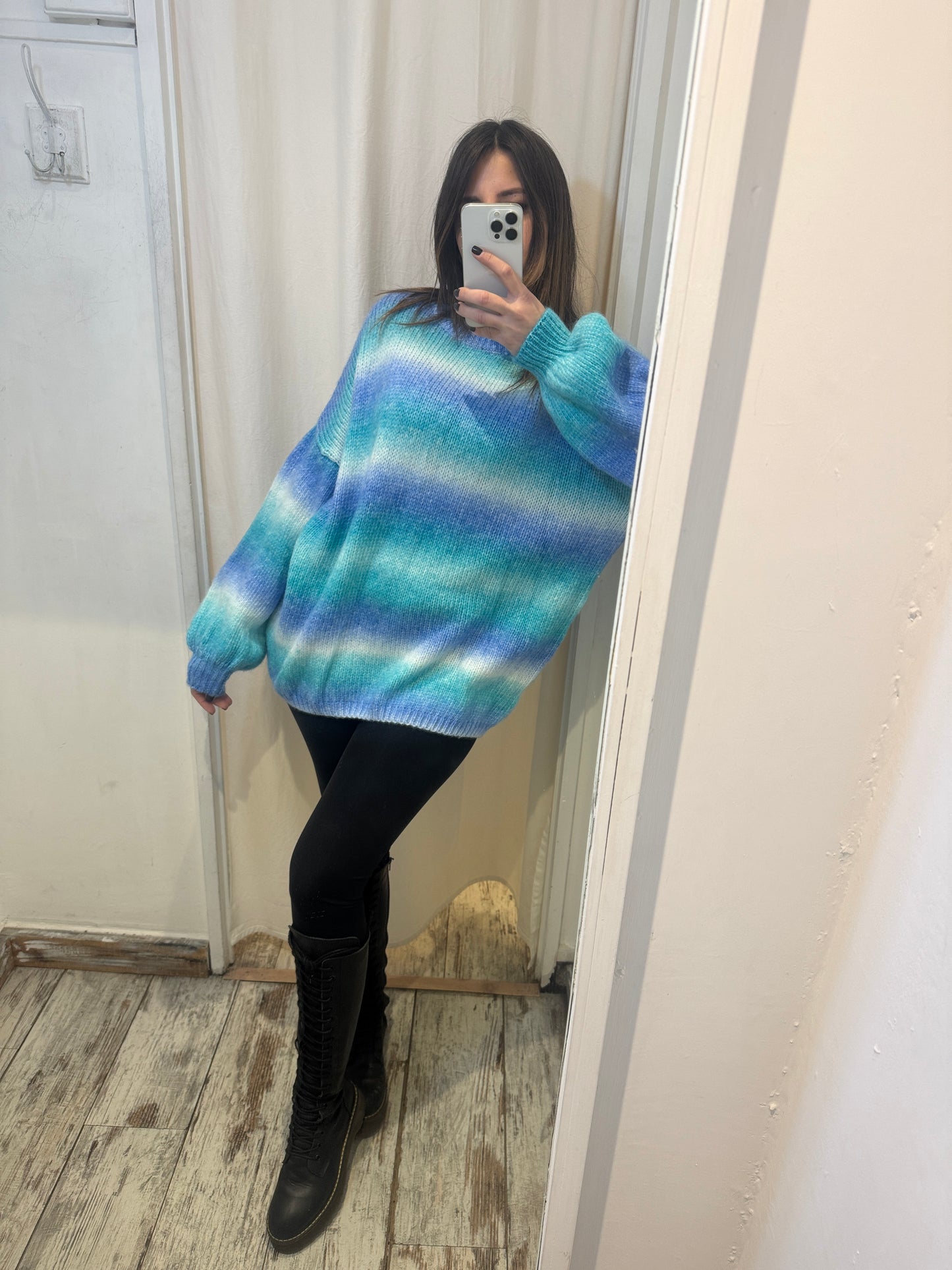 MAGLIA SFUMATA AZZURRA