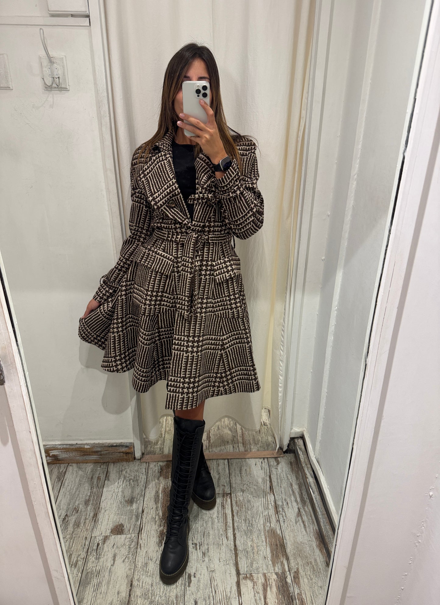 CAPPOTTO FERRAGAMO FANTASIA MARRONE