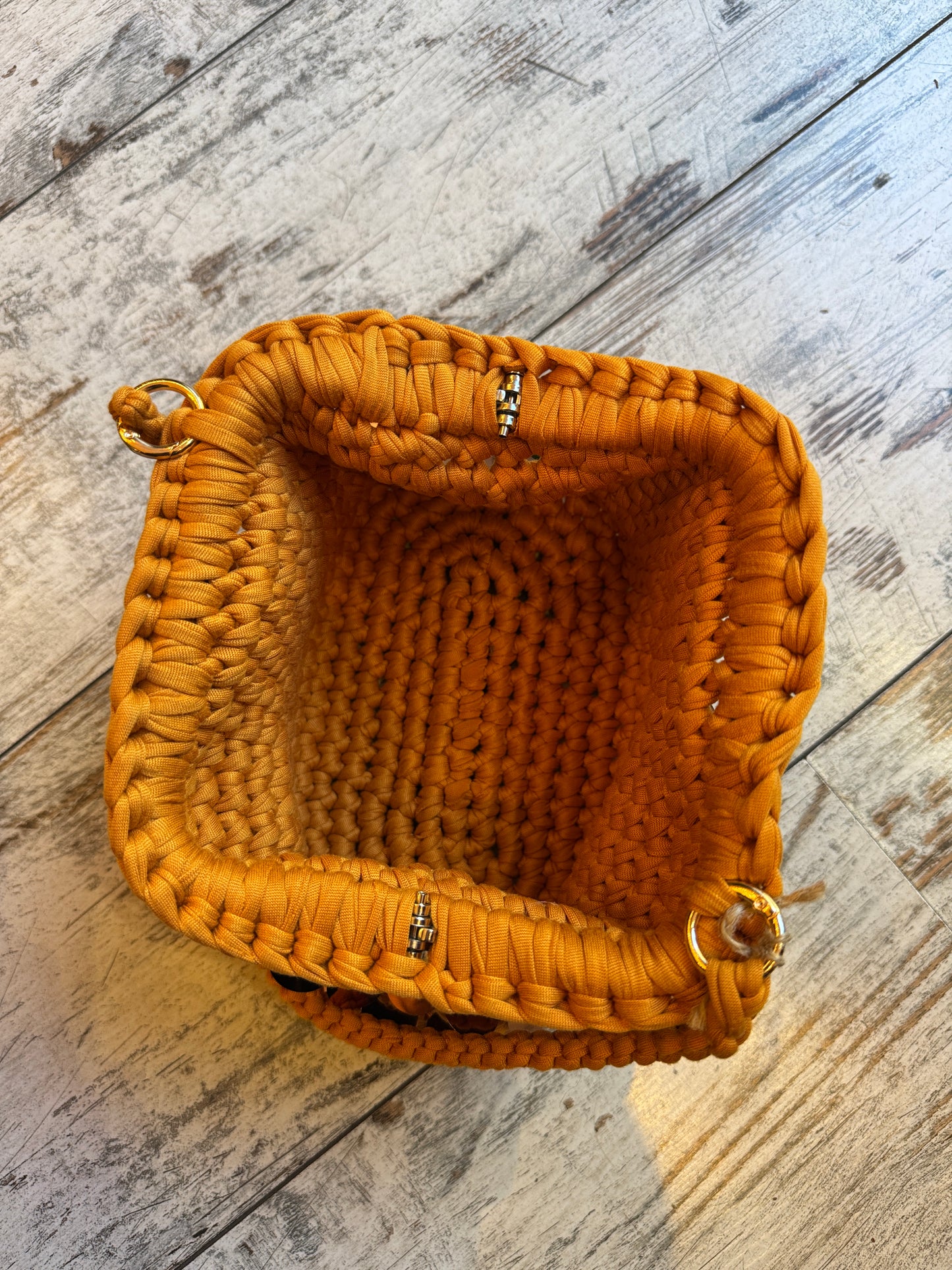 CLUTCH BAG ARANCIO CON PAILLETTES