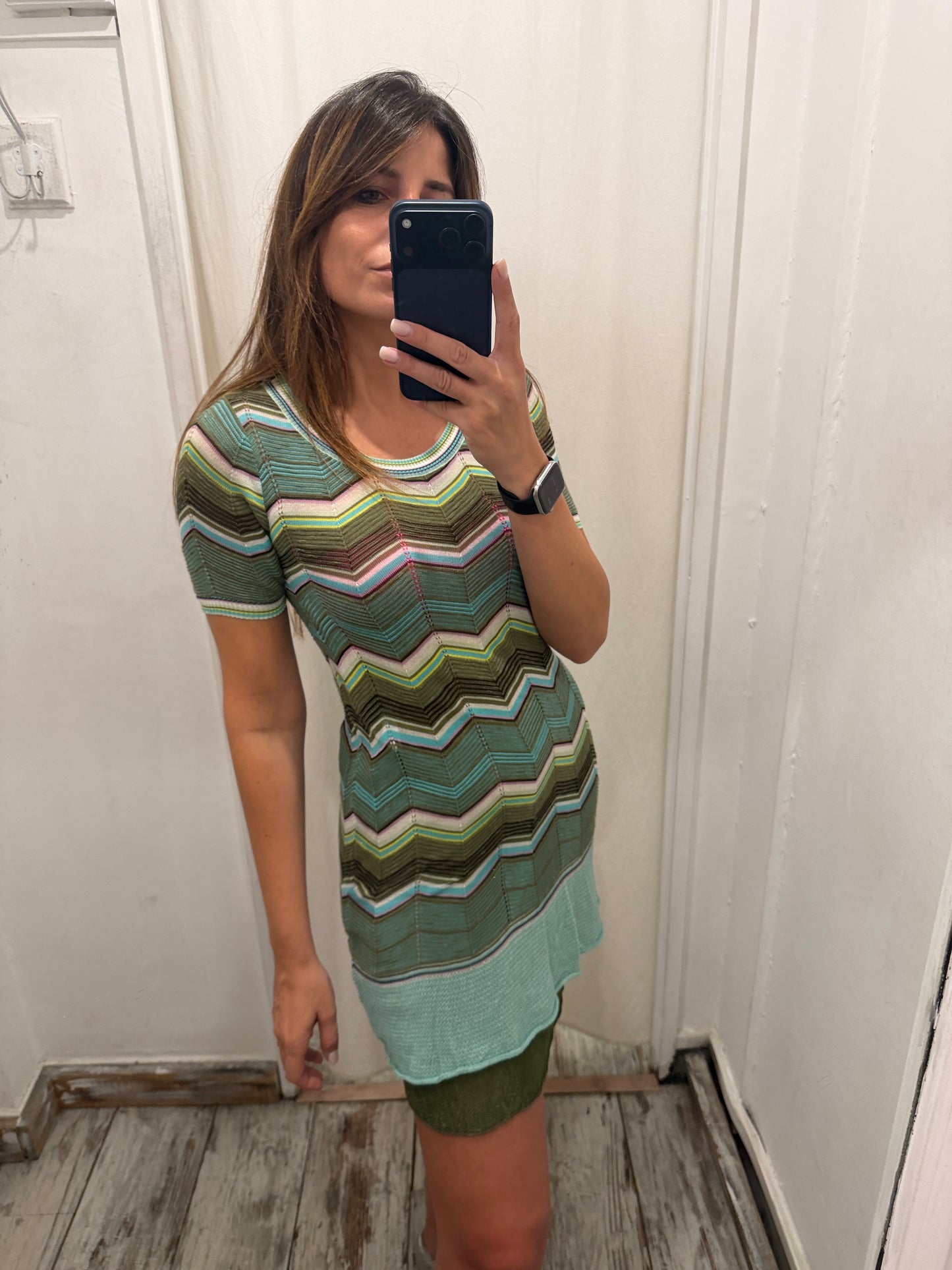 ABITO M MISSONI VERDE MILITARE E CELESTE