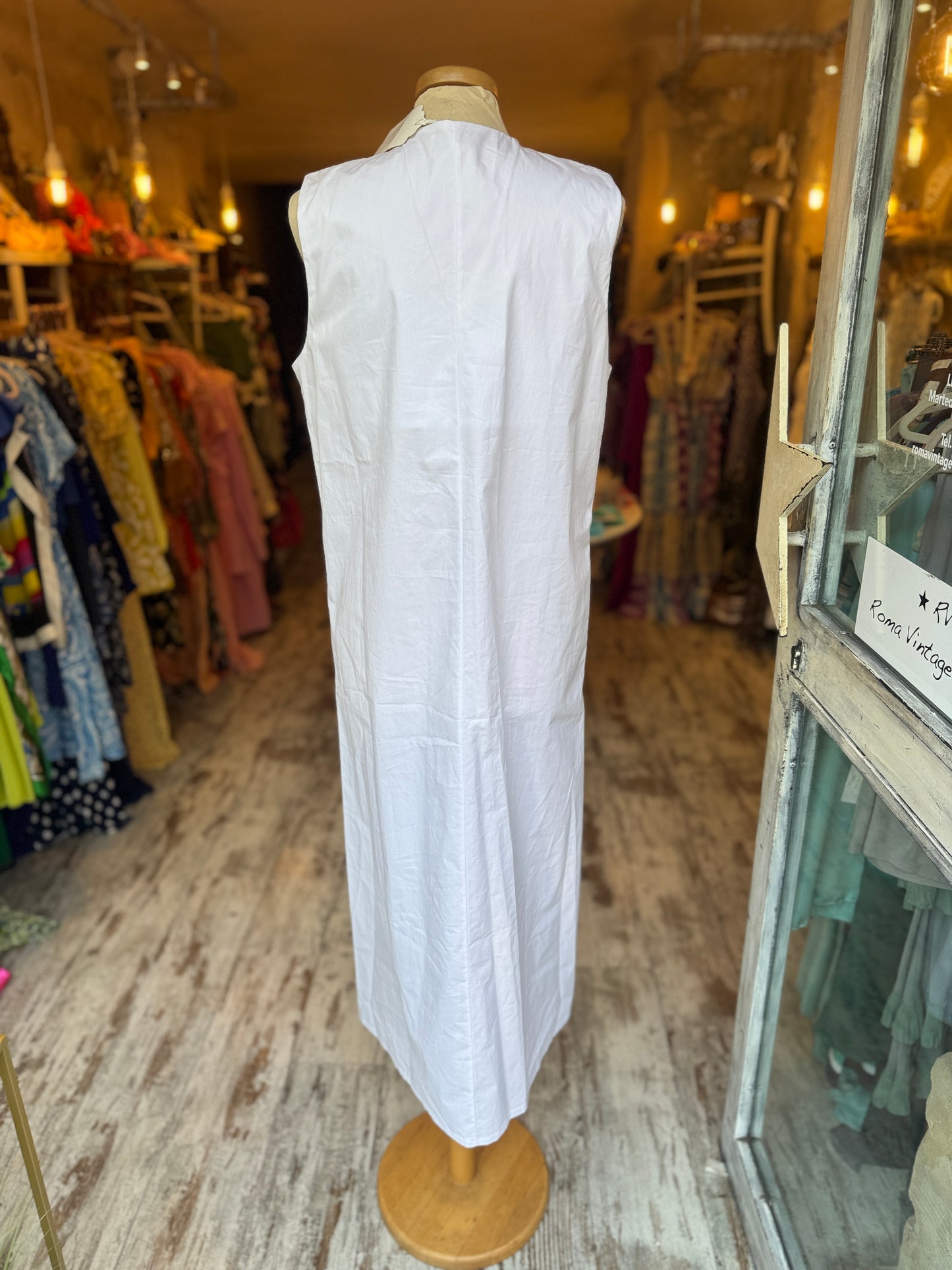 ABITO LONGUETTE COTONE BIANCO