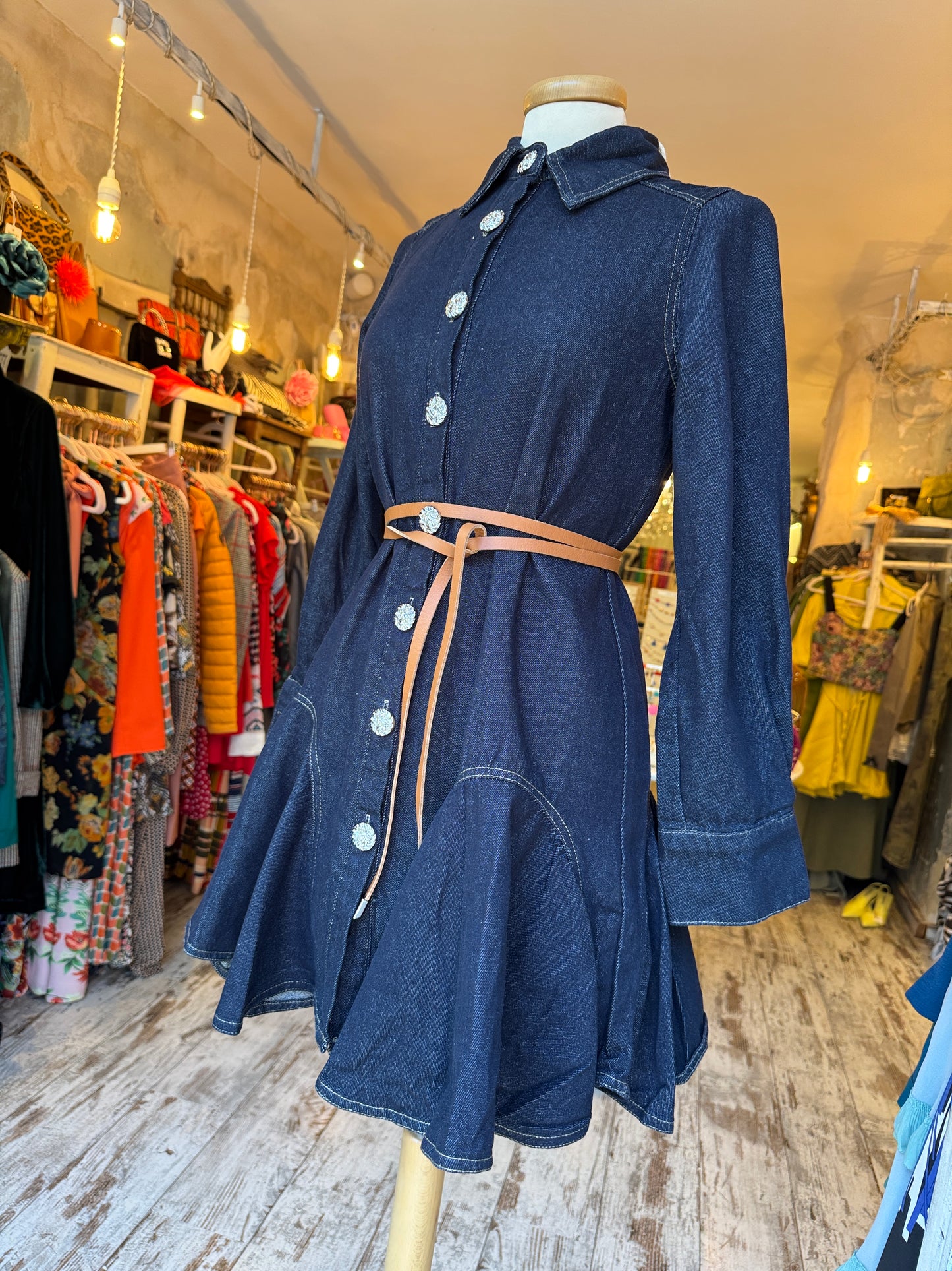 ABITO CHEMISIER DENIM SCURO