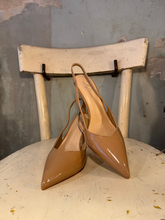 DECOLLETÈ SLINGBACK VERNICE CREMA A V