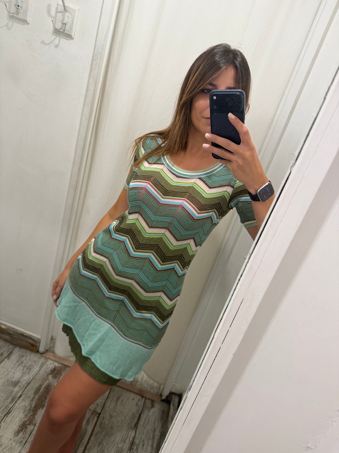 ABITO M MISSONI VERDE MILITARE E CELESTE