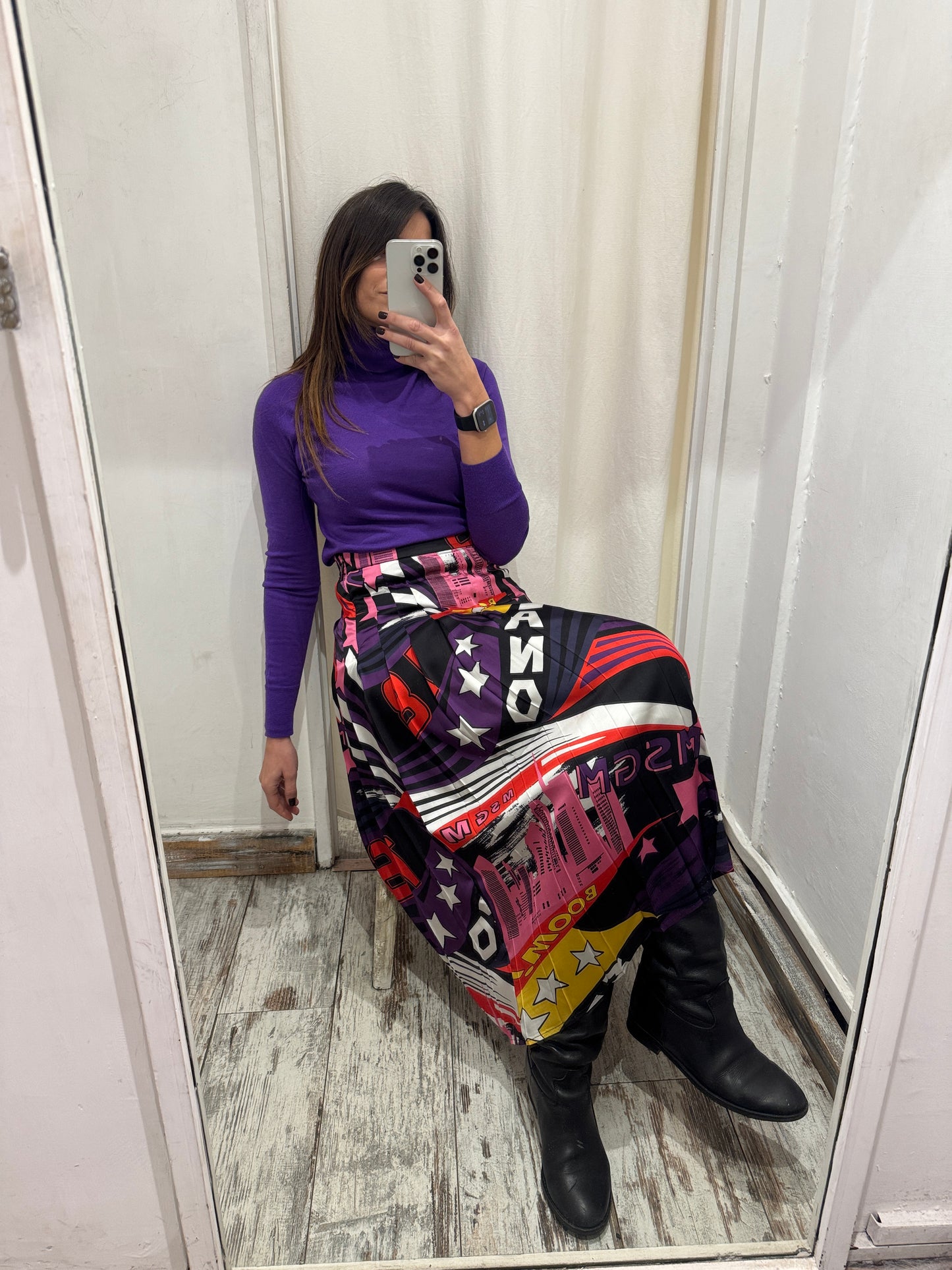 GONNA MSGM PLISSÈ MULTICOLORE