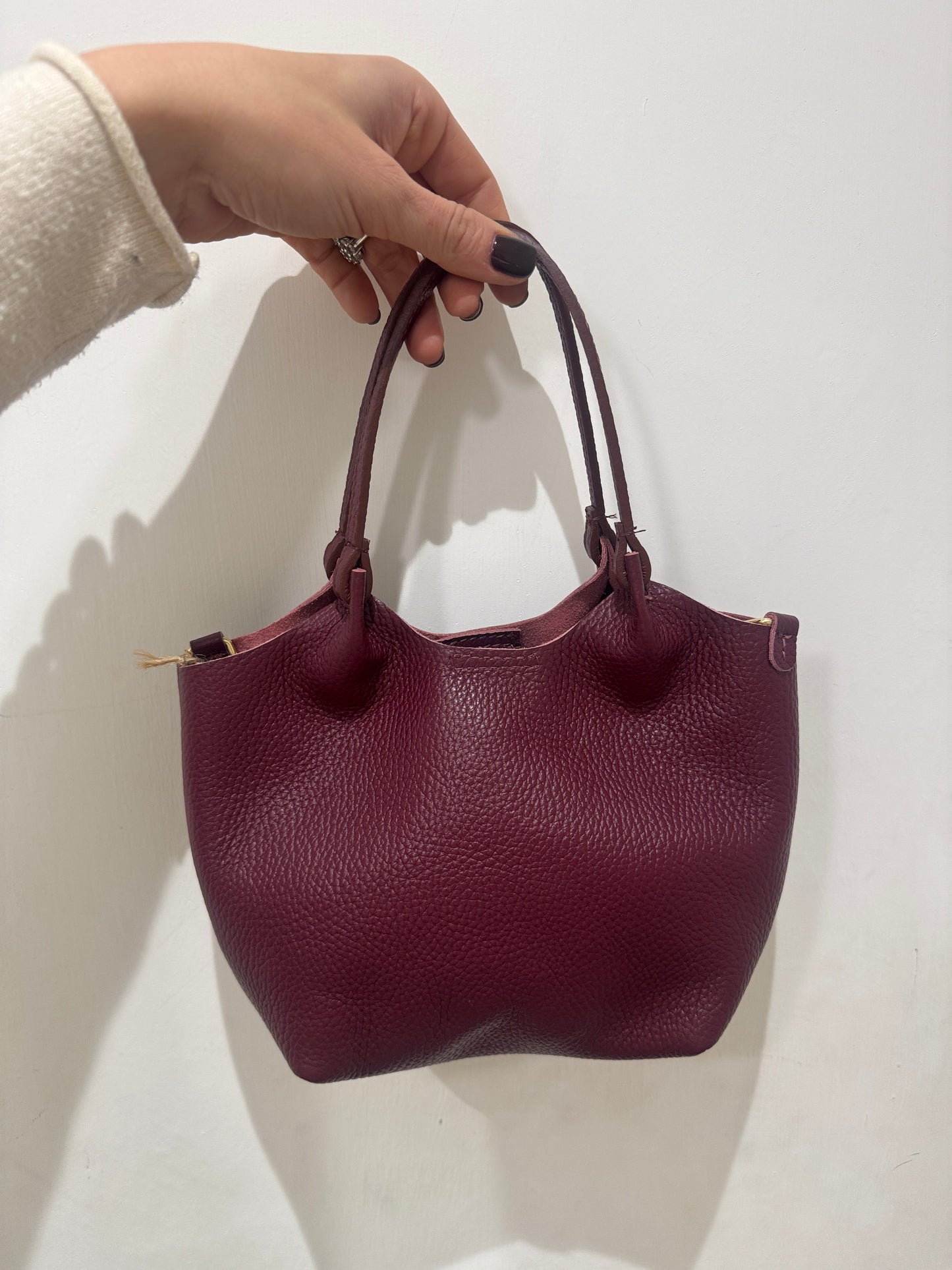 MINI BAG PELLE BORDEAUX