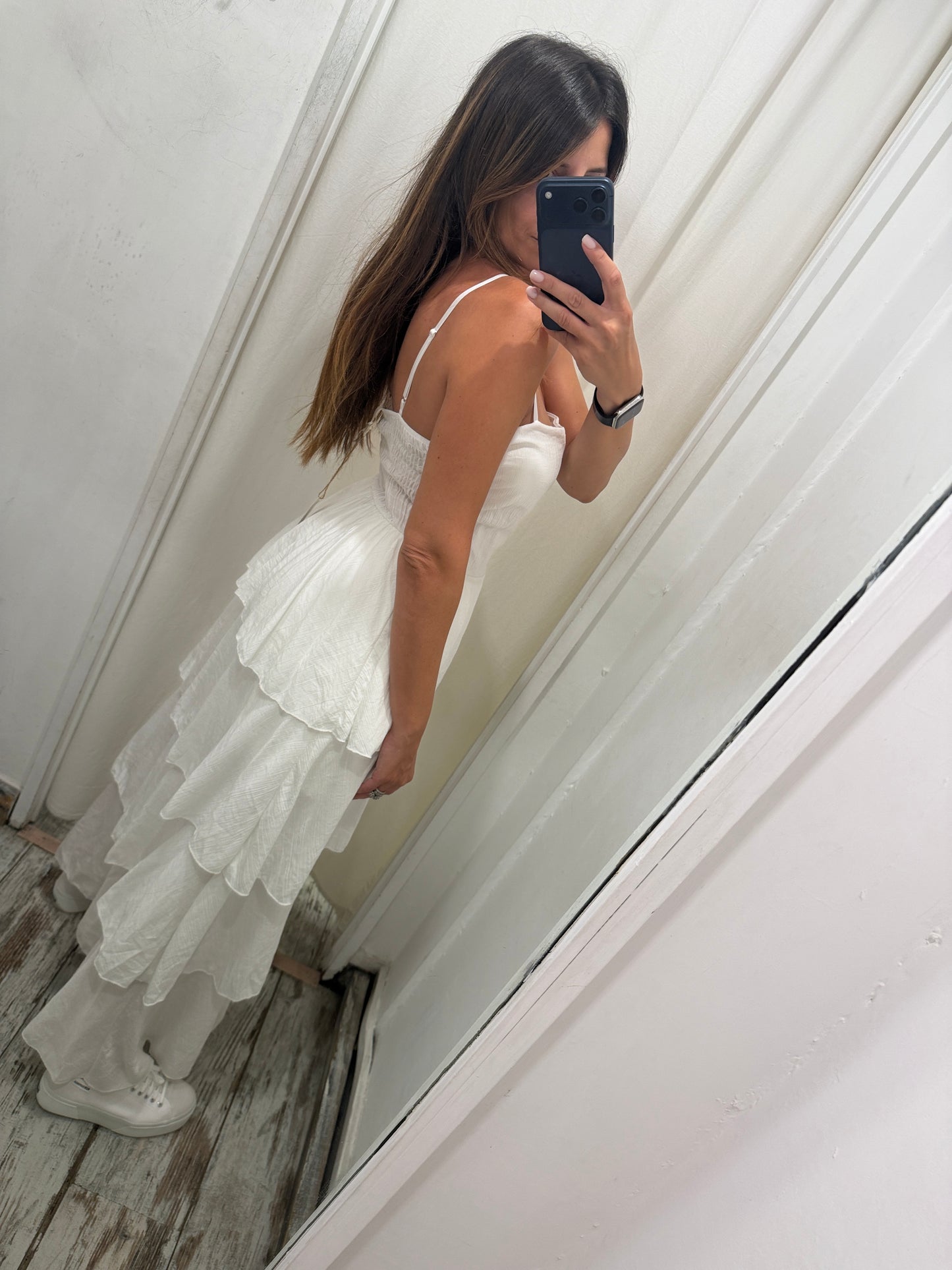 ABITO LUNGO BALZE BIANCO