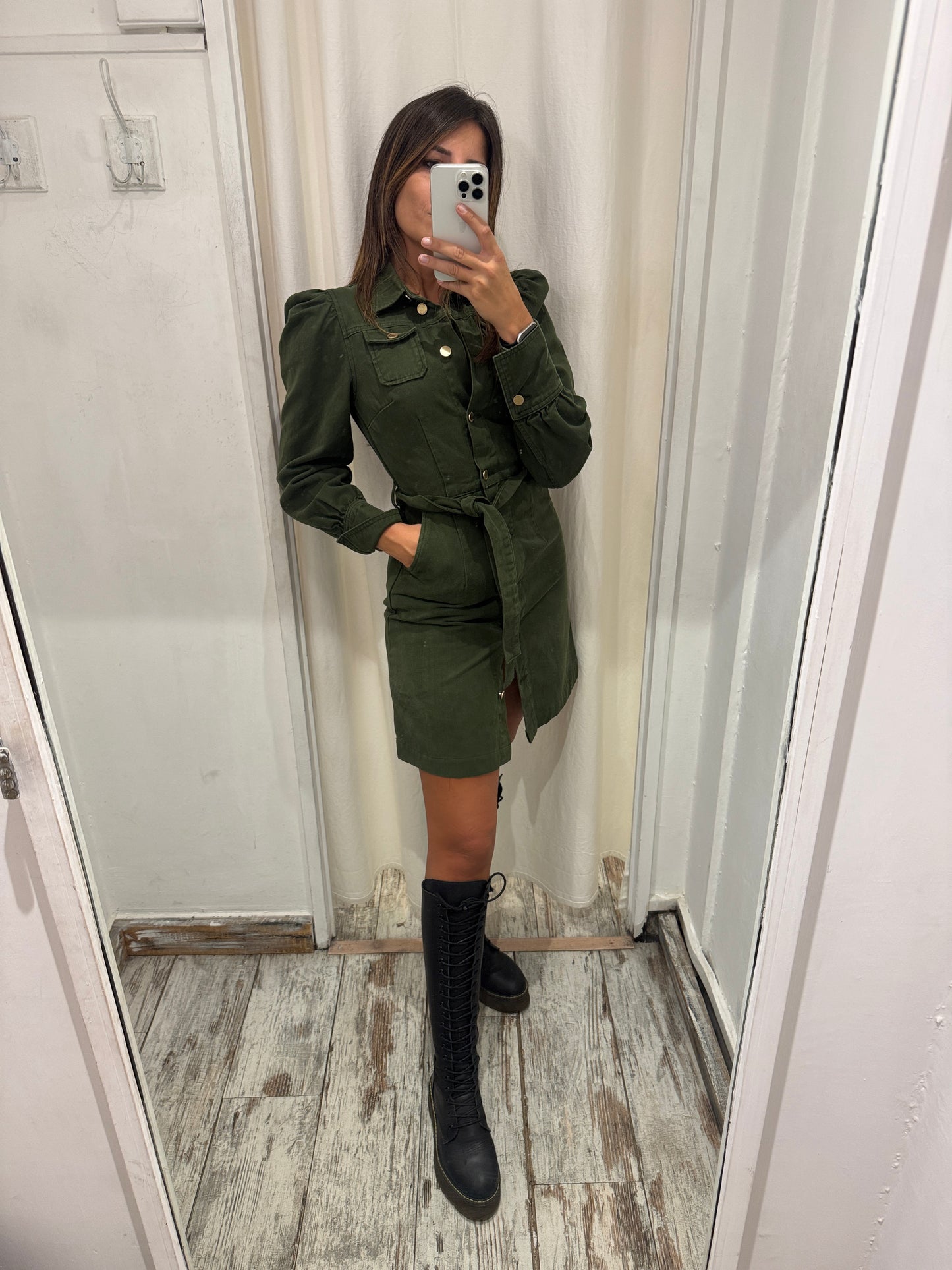 ABITO ESSENTIEL ANTWERP DENIM VERDE MILITARE