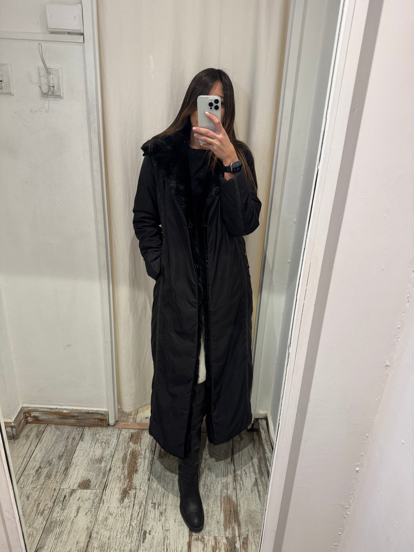 CAPPOTTO IN NYLON ERMANNO SCERVINO NERO
