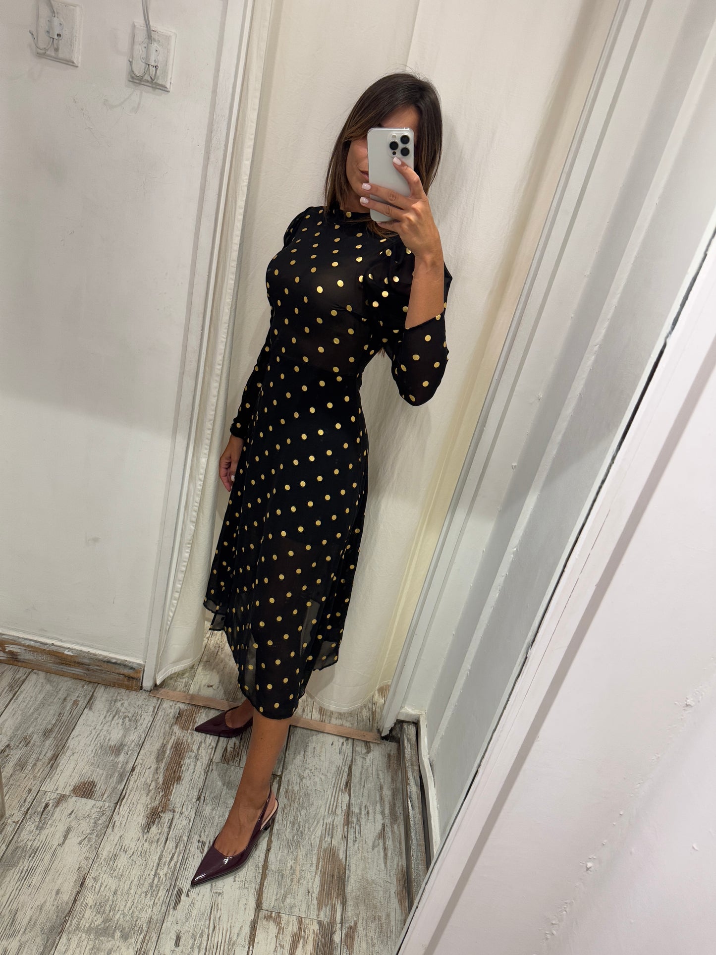 ABITO MIDÌ MARIUCCIA MILANO NERO POIS ORO