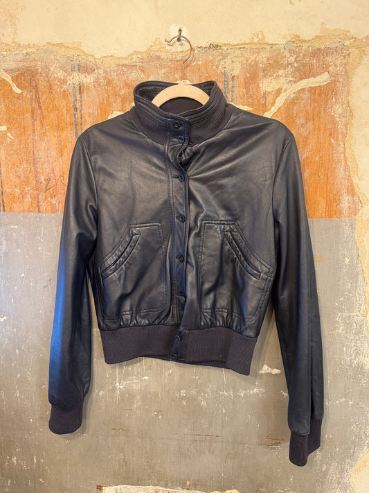 BOMBER SEE BY CHLOÈ BLU PELLE