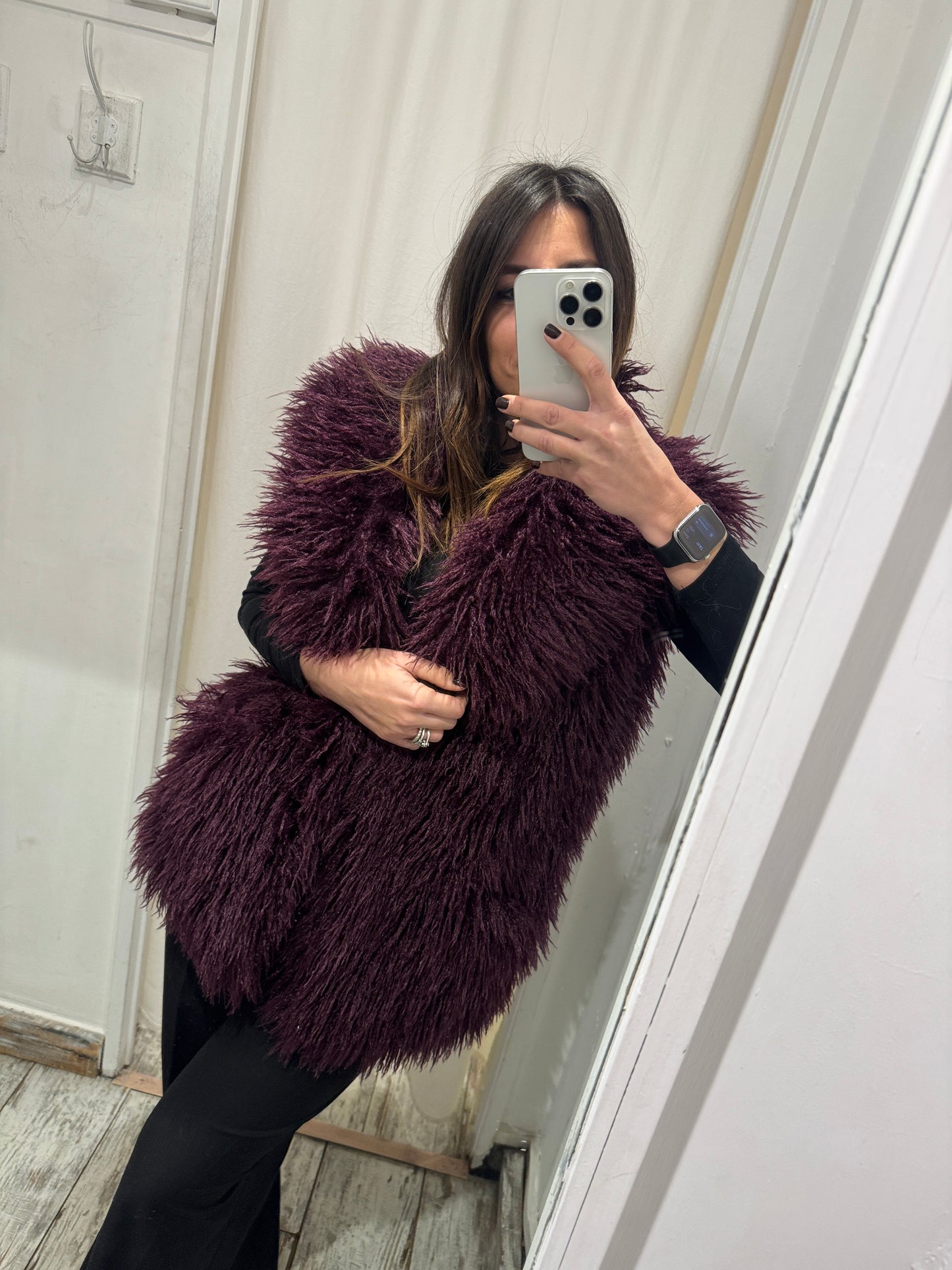 GILET ECOPELLLICCIA MONGOLIA VINACCIA