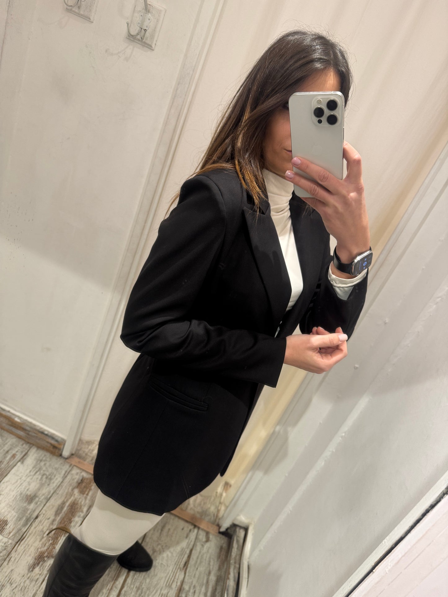 NEW COLLECTION - BLAZER LUNGO NERO