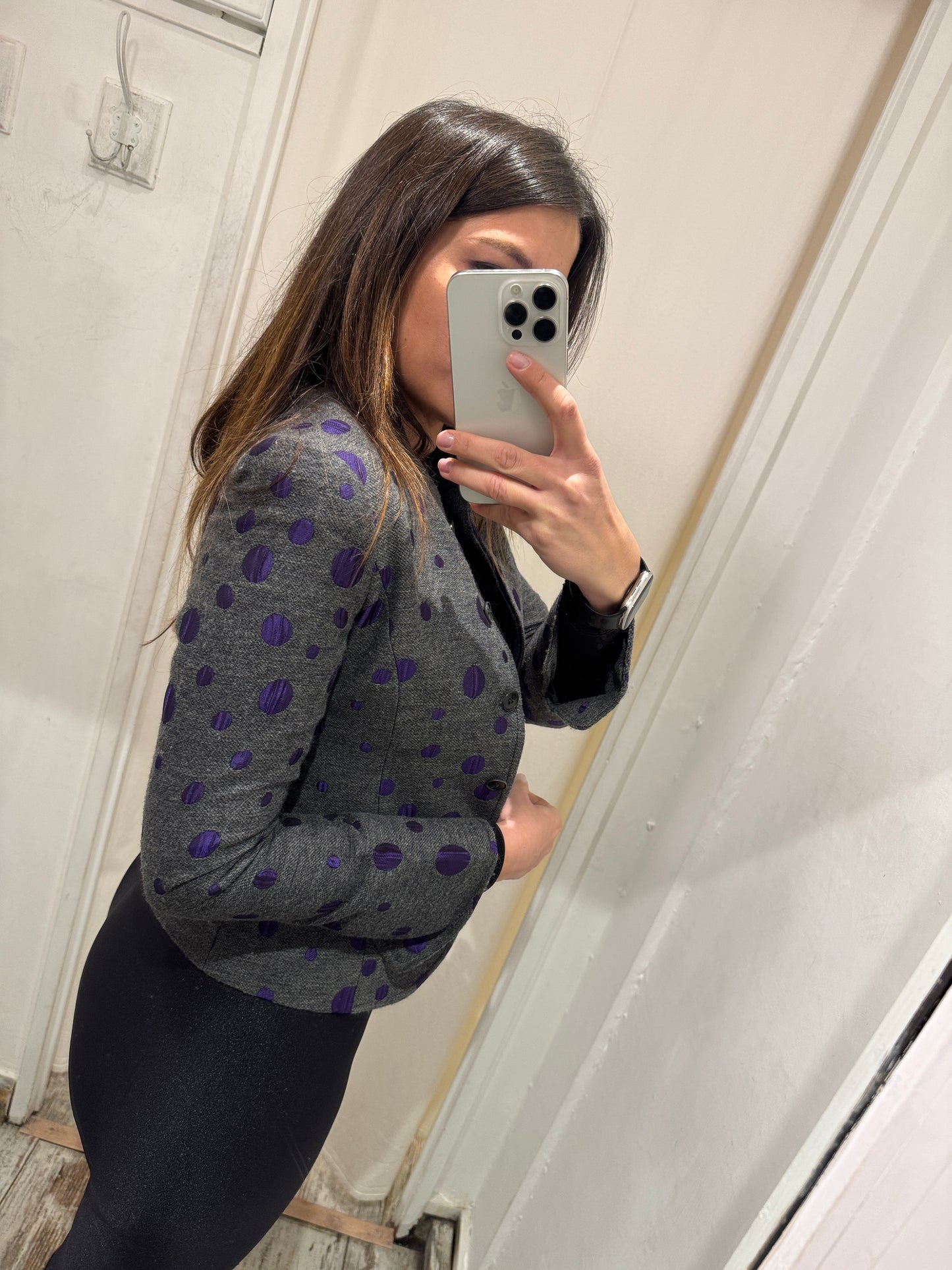 BLAZER EMPORIO ARMANI GRIGIO E VIOLA