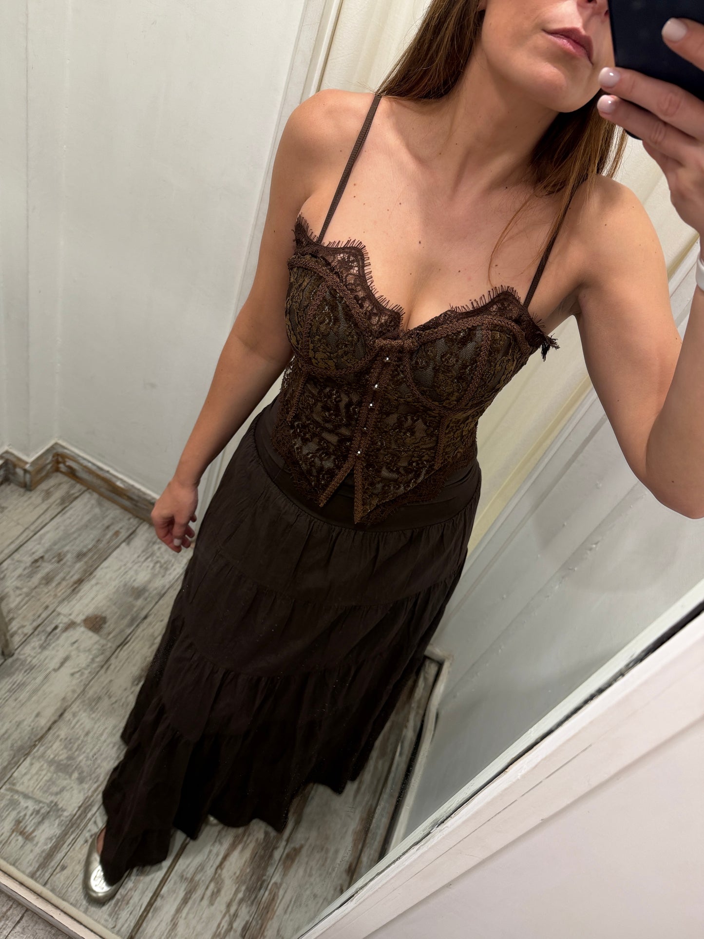 NEW COLLECTION - BUSTINO PIZZO MARRONE