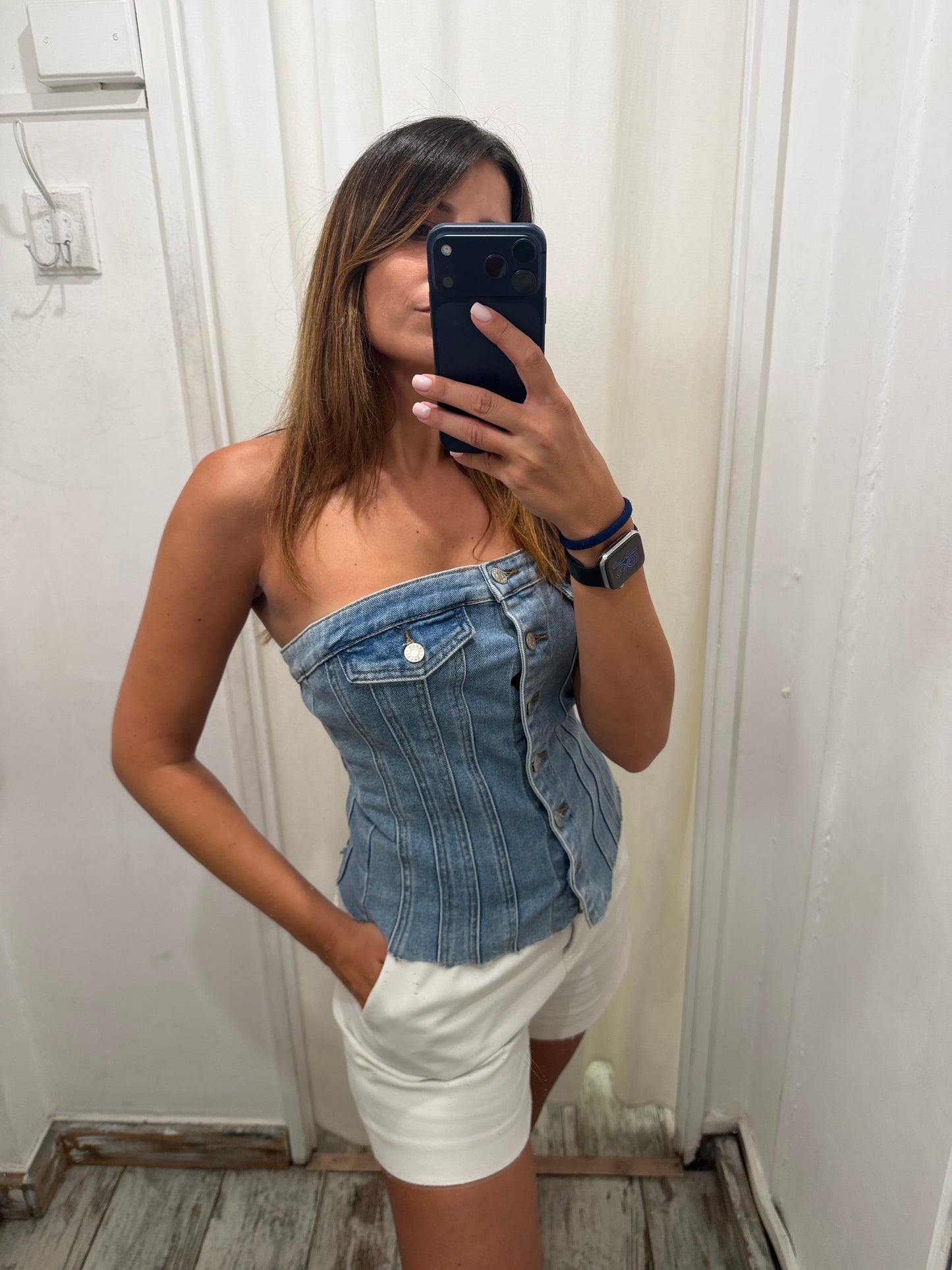 CORPETTO DENIM CON BOTTONI