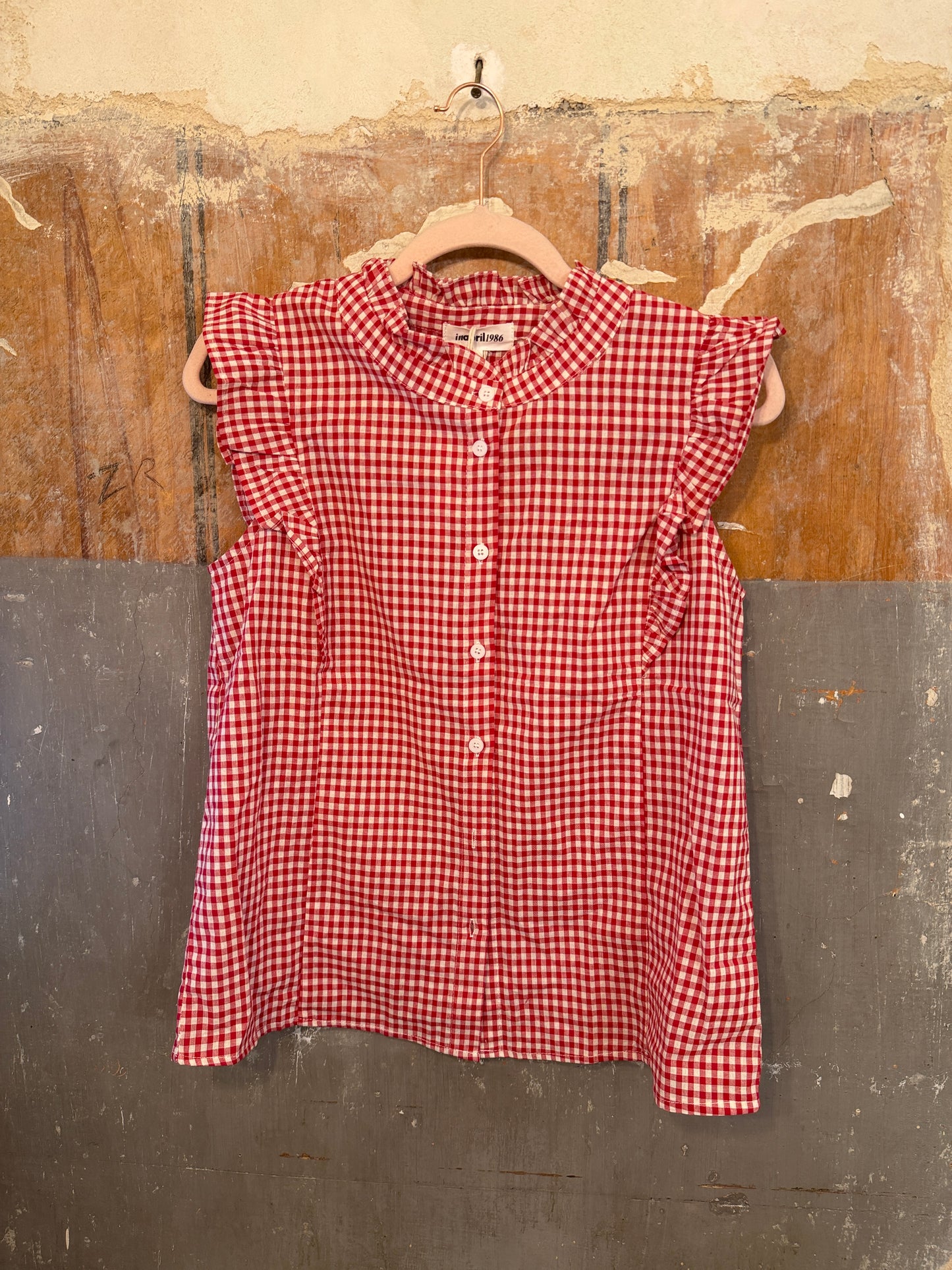 NEW COLLECTION - CAMICIA VICHY ROSSO E BIANCO