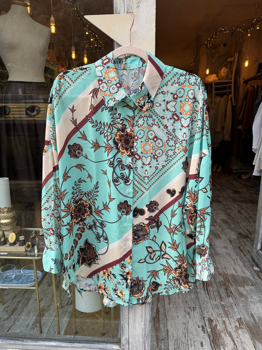 NEW COLLECTION - CAMICIA KING KONG OVER TIFFANY FANTASIA MARRONE
